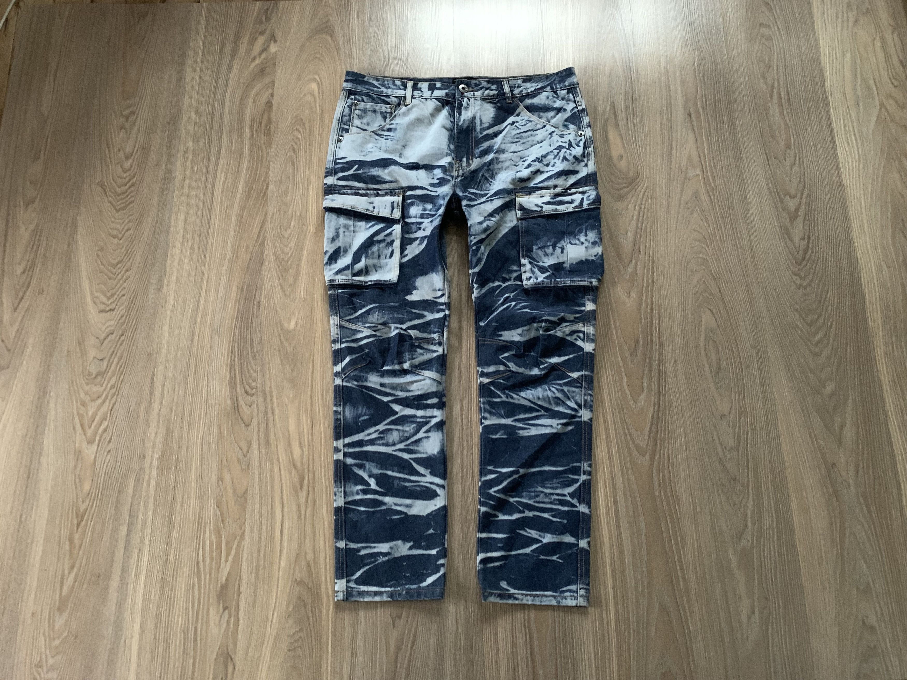 Denime Nobel League Tie Dye Pocket Cargo Jeans Size US 38 / EU 54 - 1 Thumbnail