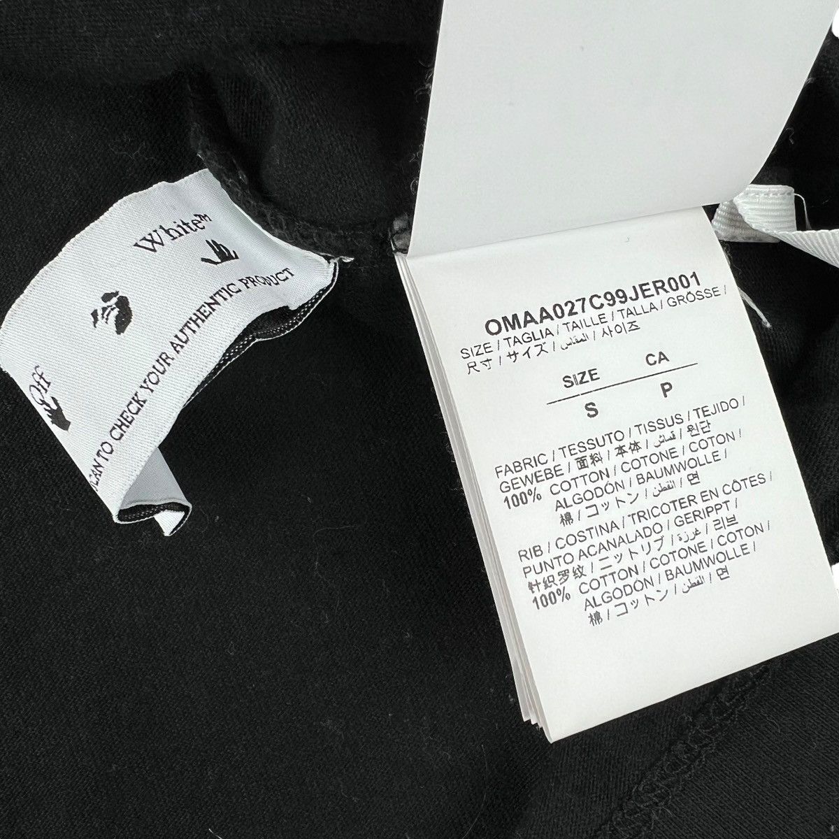 Off-White Off-White Black Rubber Diagonal T Shirt Size US S / EU 44-46 / 1 - 5 Thumbnail