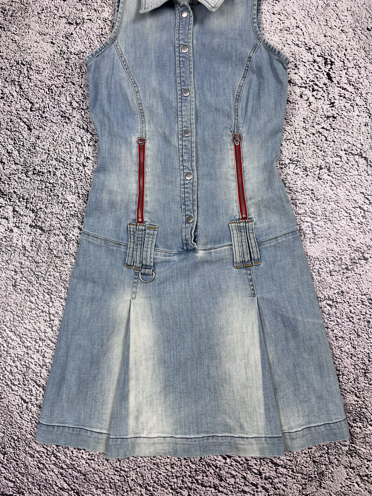 Miss Sixty Vintage Miss Sixty Sleeveless Denim Dress 2000s Size S / US 4 / IT 40 - 2 Thumbnail