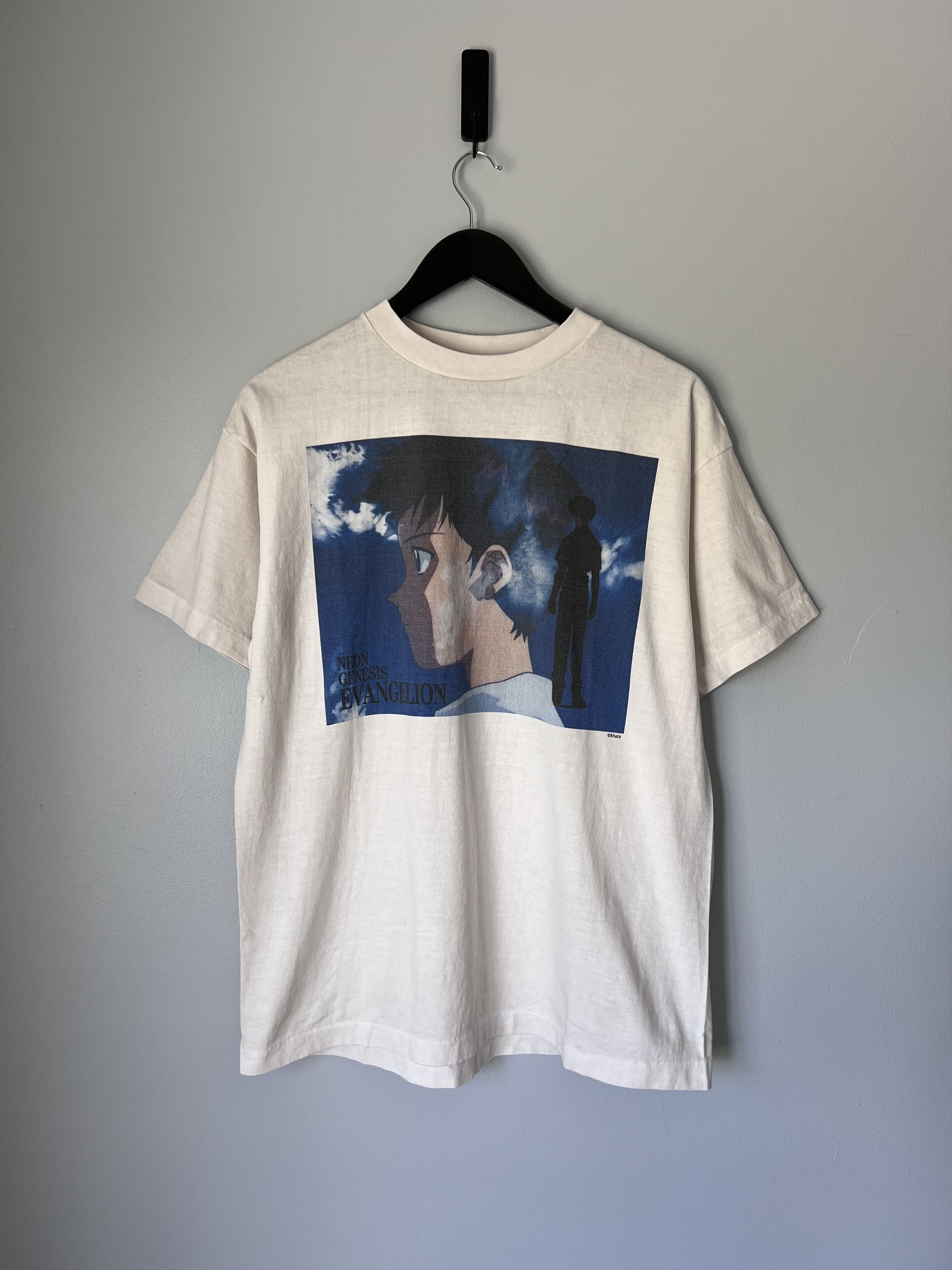 image of Saint Michael Neon Genesis Evangelion Shinji Tee In White, Men's (Size Medium)