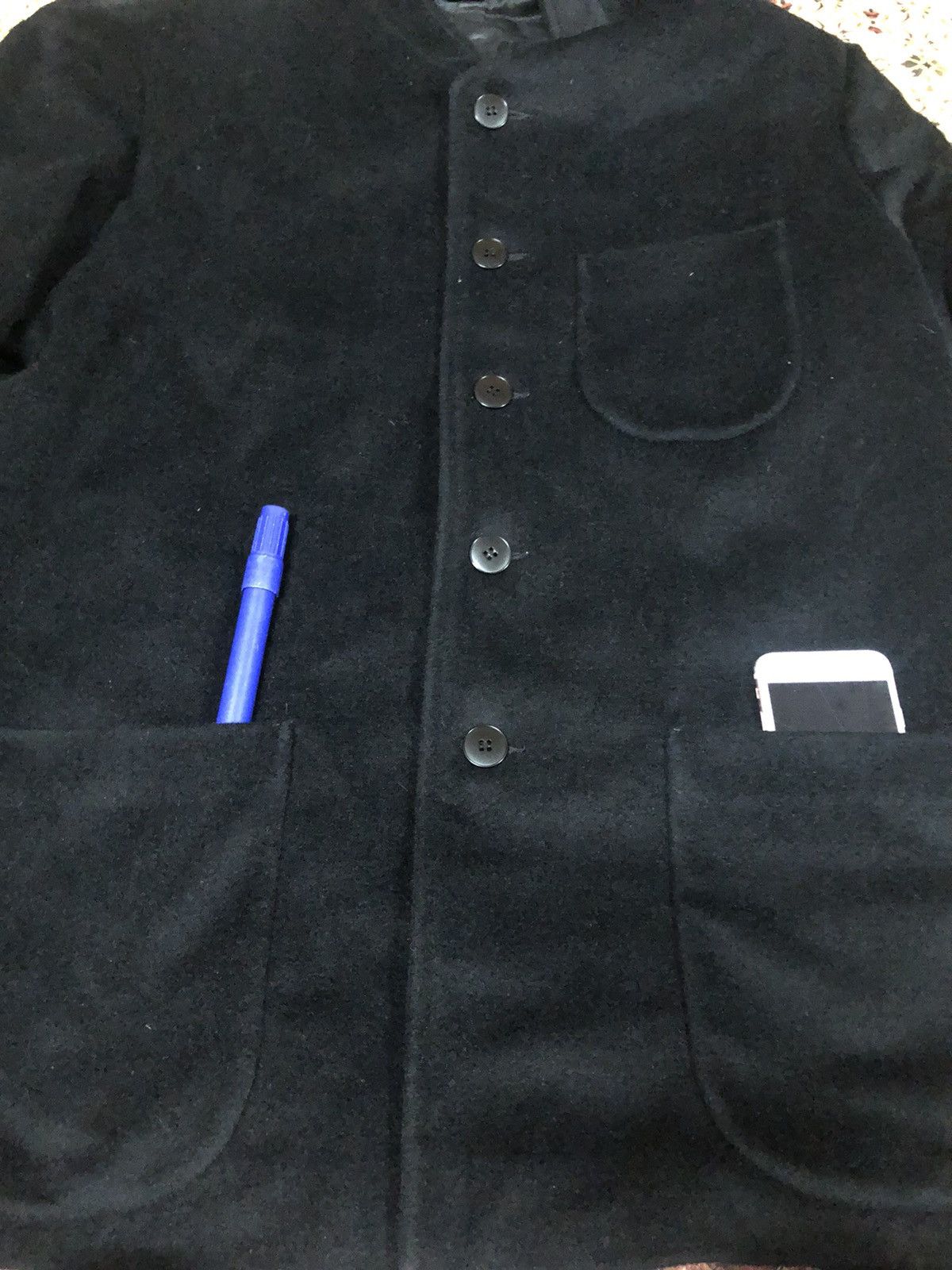 agnes b. Agness b Wool Chore Pocket Style Mandarin Collar Jacket Size US M / EU 48-50 / 2 - 3 Thumbnail
