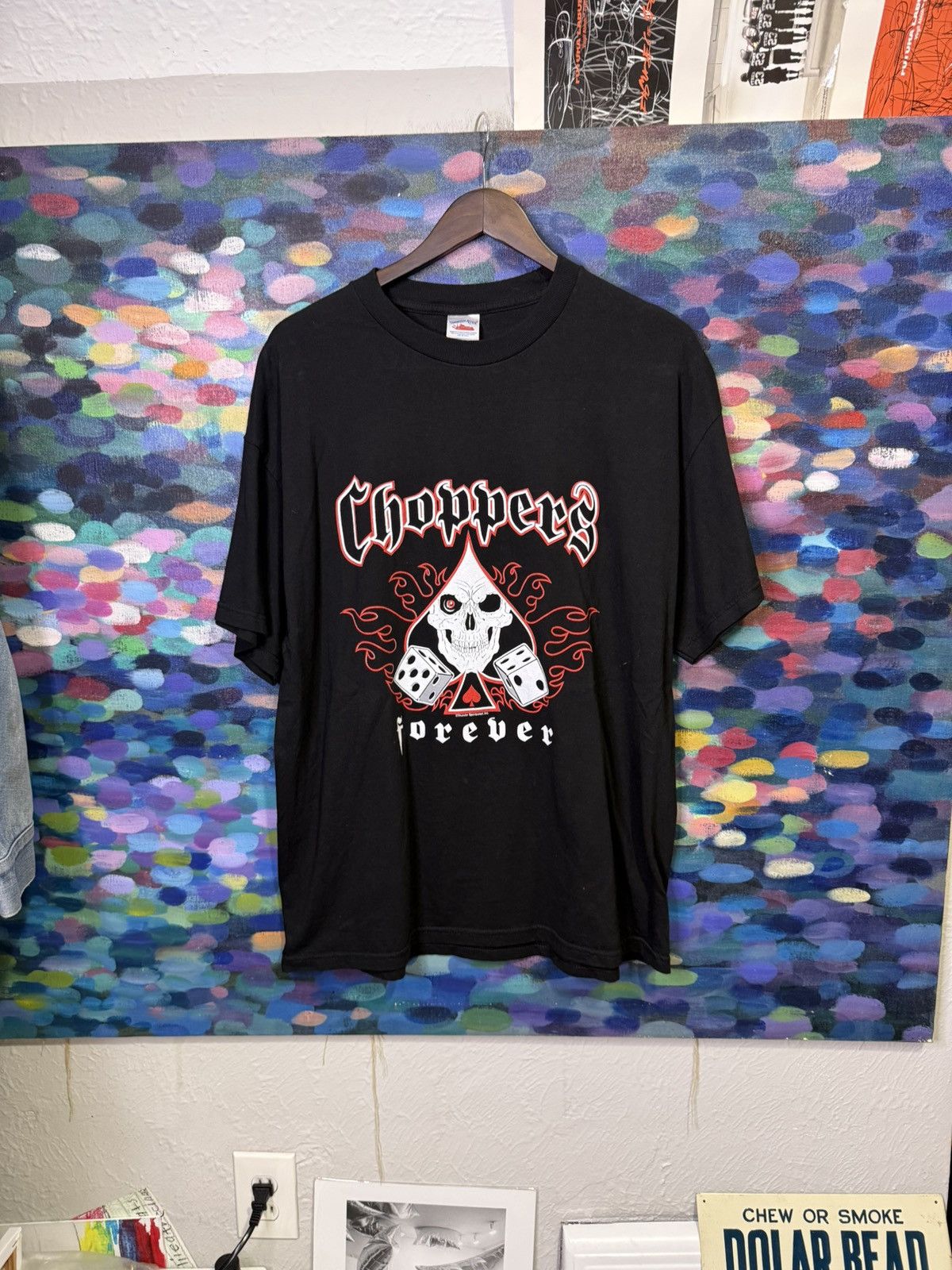 West Coast Choppers Y2k Choppers forever biker tshirt size XL skull dice spade Size US XL / EU 56 / 4 - 1 Thumbnail