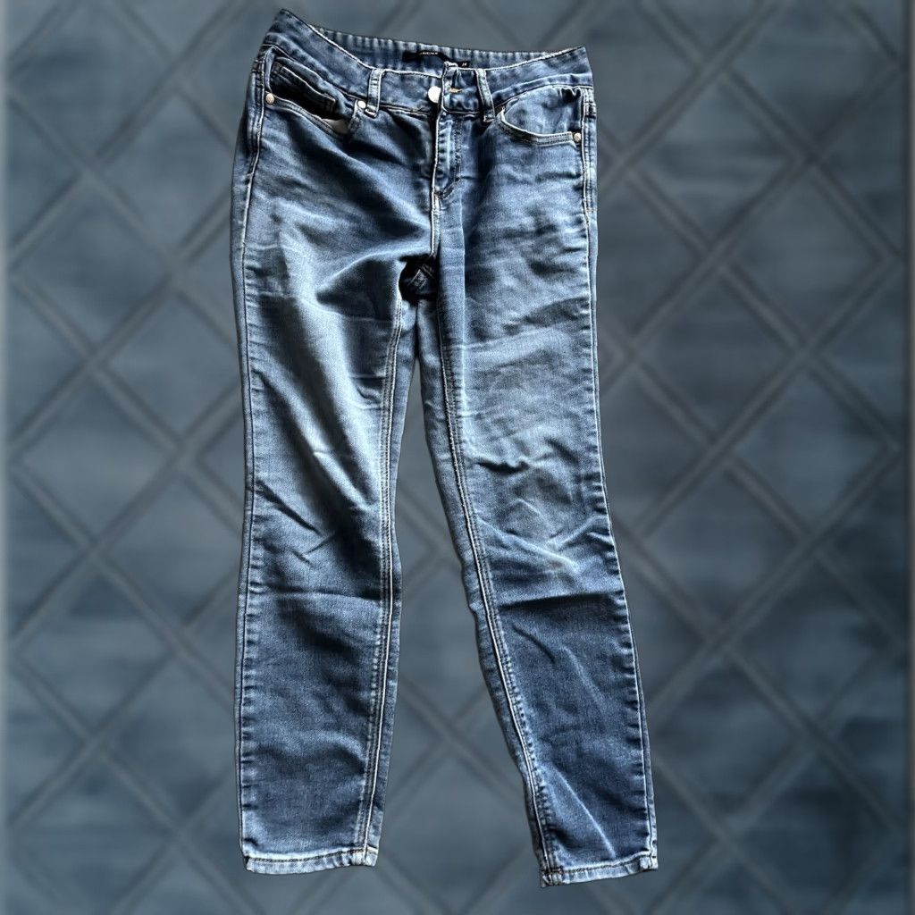 Vintage Harper Jeans Womens 28 Skinny Mid Rise Dark Wash Blue Denim Stretch Size 28" / US 6 / IT 42 - 1 Thumbnail