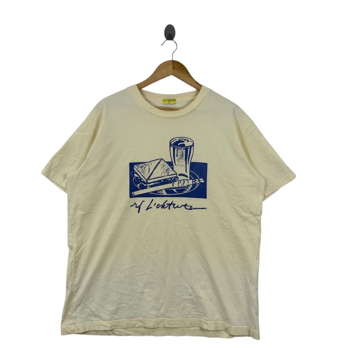Uniqlo UNIQLO x ROY LICHTENSTEIN Sandwich & Soda Tee Shirt Top Pop Size US XL / EU 56 / 4 - 4 Thumbnail