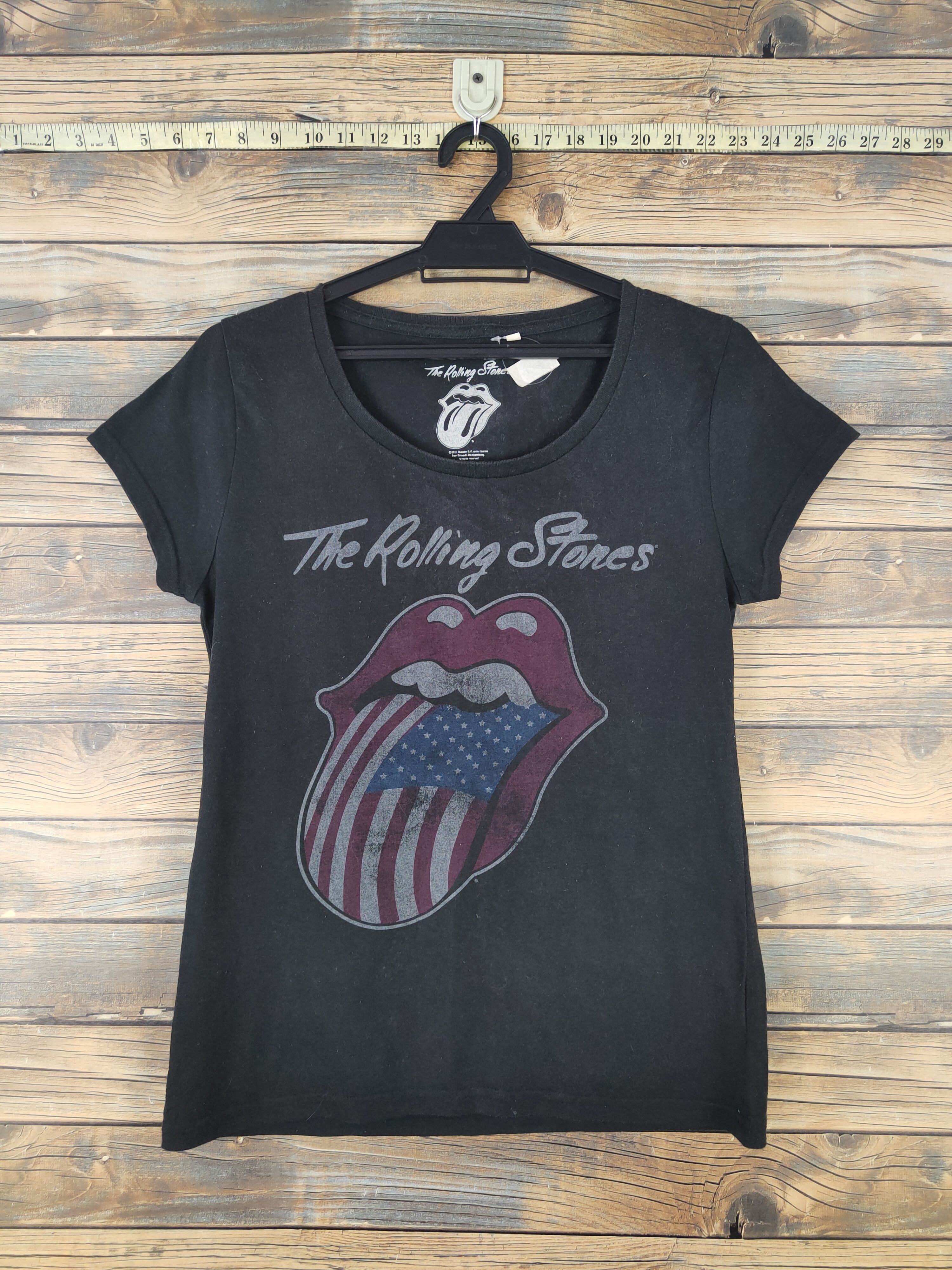Band Tees DL The Rolling Stones Black Short Sleeve T-shirt #607 Size M / US 6-8 / IT 42-44 - 1 Thumbnail