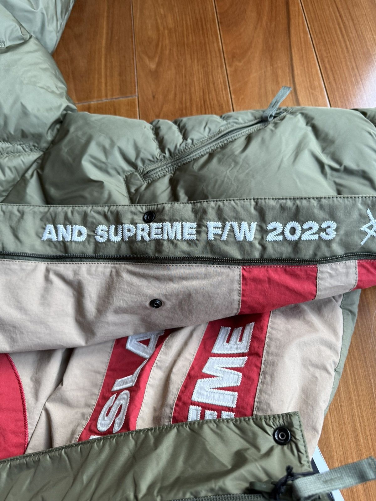 Stone Island Supreme®/Stone Island® Reversible Down Puffer Jacket-Olive Size US L / EU 52-54 / 3 - 9 Thumbnail