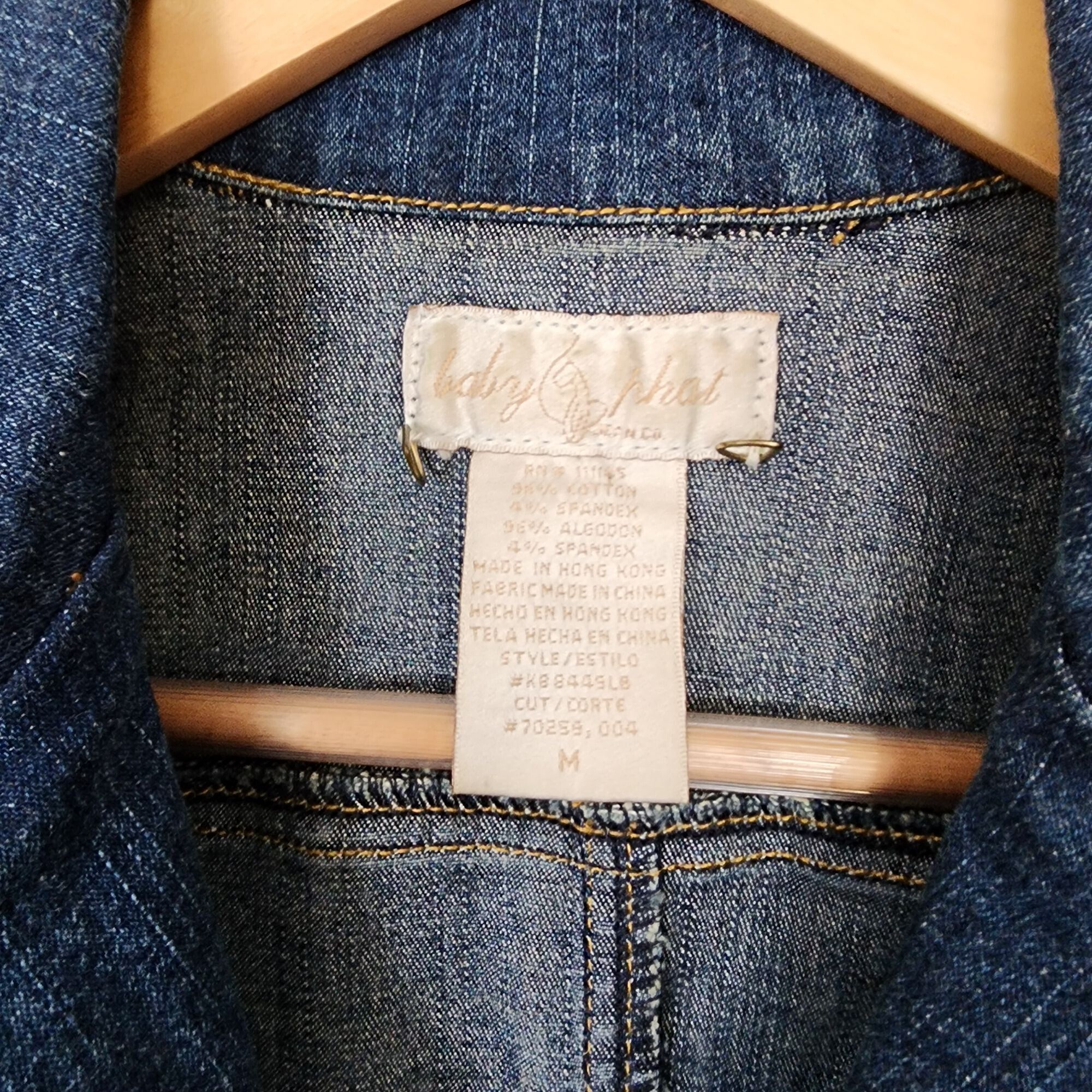 Other Vintage 2000's Baby Phat Y2K Womens Denim Jean Moto Jacket Size M / US 6-8 / IT 42-44 - 4 Thumbnail