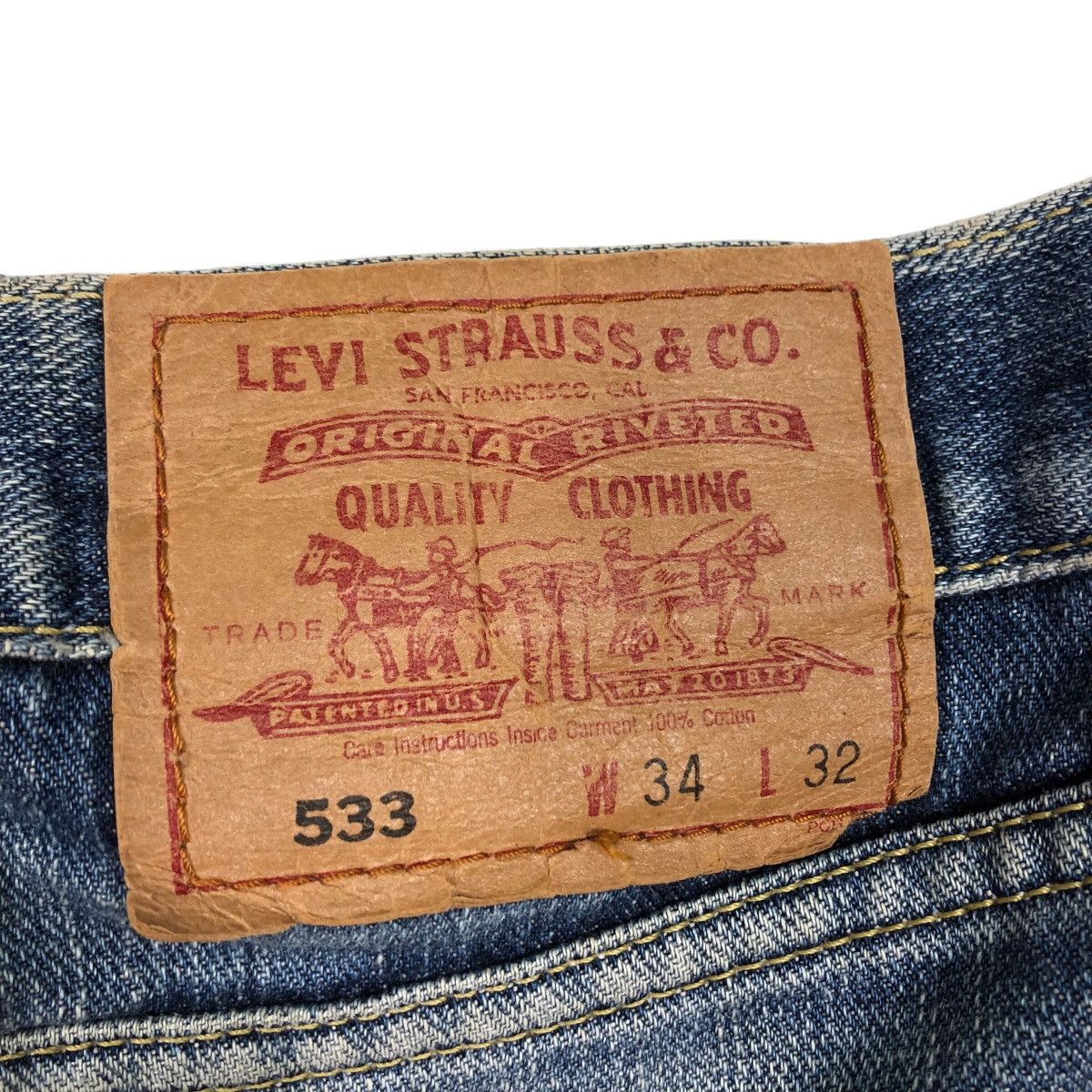 Levi's 📌Vintage Levi's Lot 533 Denim Jeans Worker Wear Size US 34 / EU 50 - 22 Thumbnail