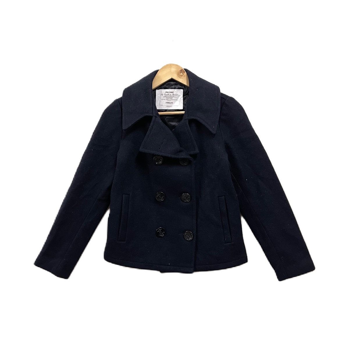 image of Fidelity By Gerald & Stewart Peacoat Wool in Black, Men's (Size Small)