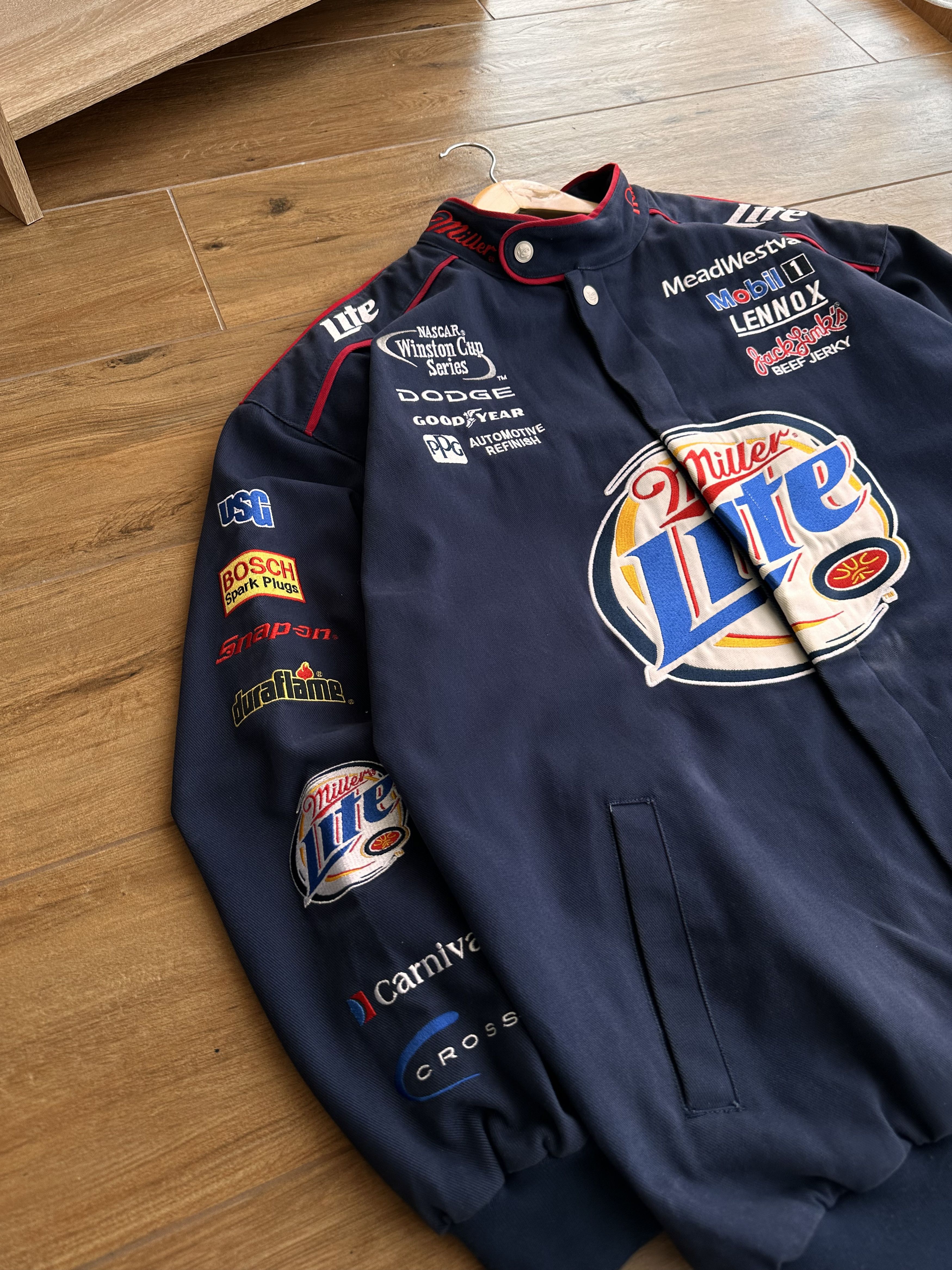 NASCAR Vintage Rusty Wallace NASCAR Miller Lite Chase Racing Jacket Size US XL / EU 56 / 4 - 9 Thumbnail