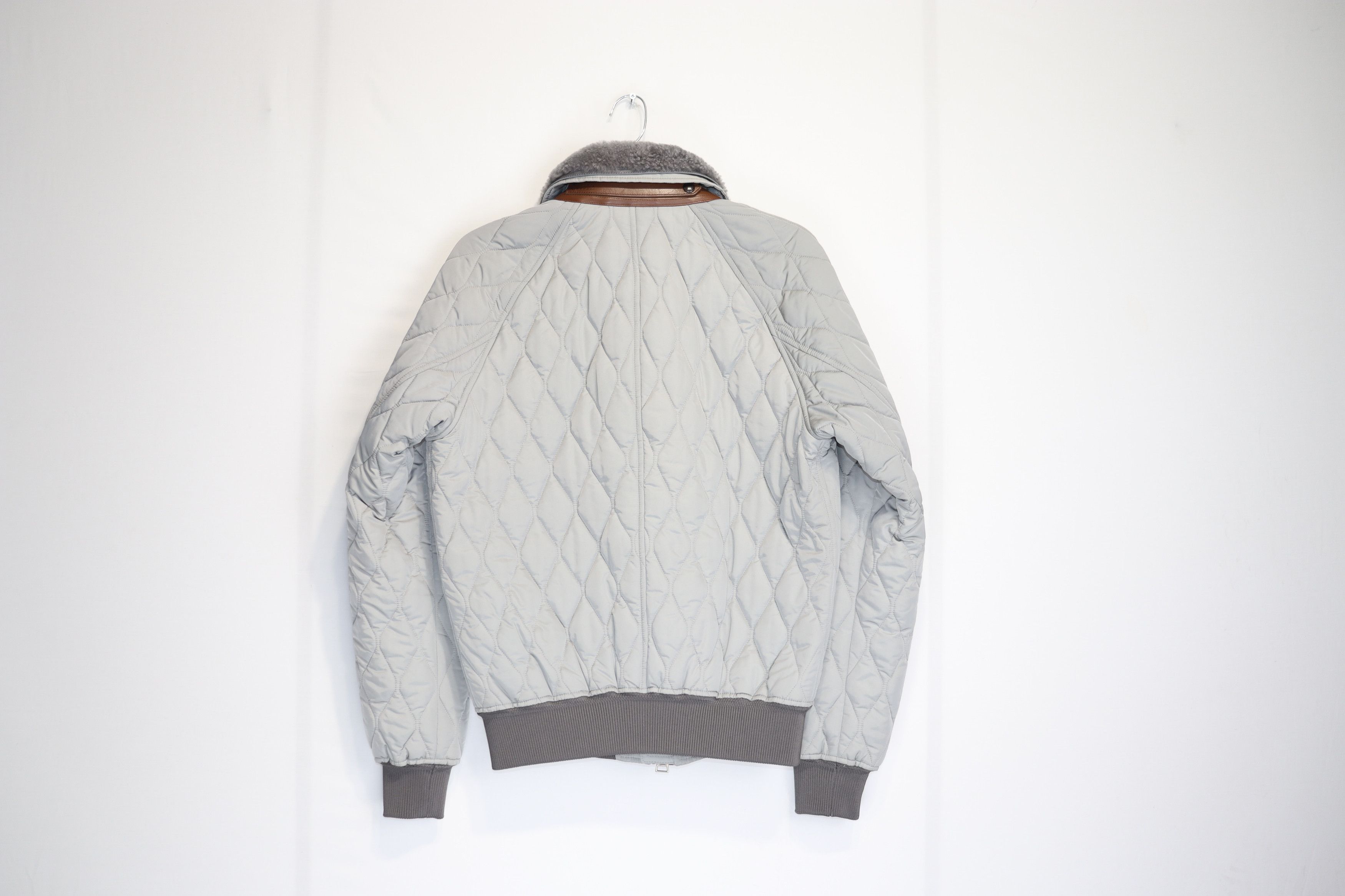 Tom Ford o1rshd1 Quilted Padded Blouson Jacket With Shearling Collar Size US M / EU 48-50 / 2 - 7 Thumbnail