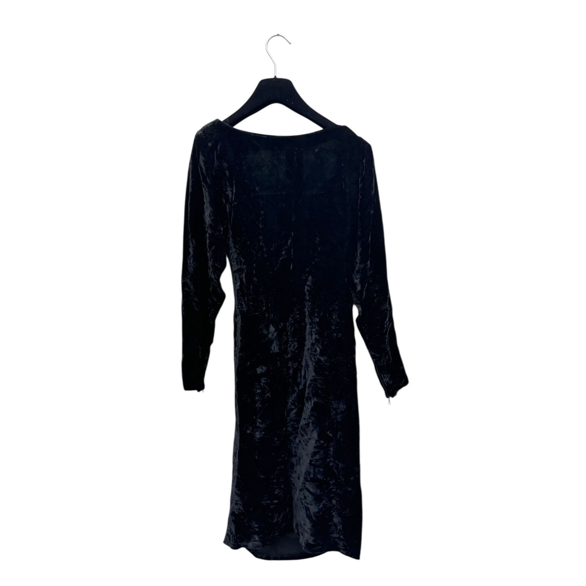 Yves Saint Laurent 1970s Black Velvet Wrap Dress Size XS / US 0-2 / IT 36-38 - 5 Thumbnail