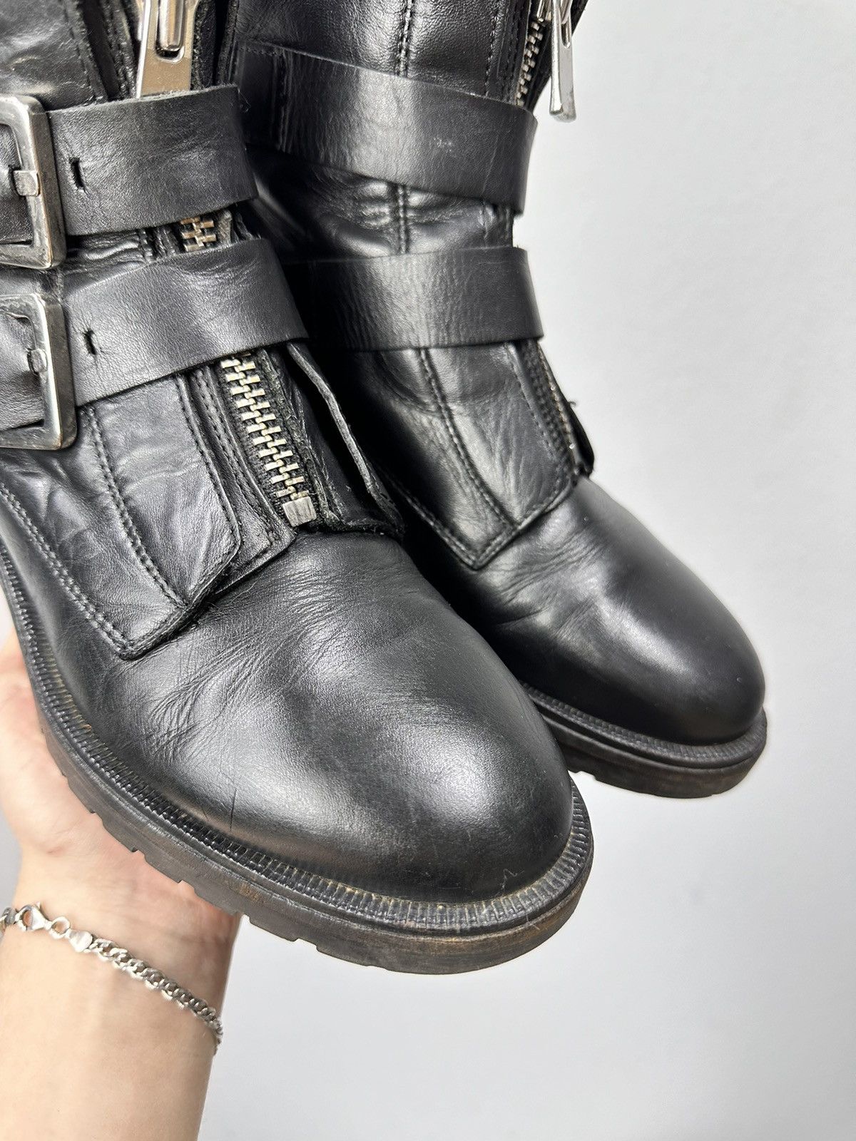 A.S.98 Metal Zip A.S. 98 Leather Boots Vintage High Rick Owen Style Size US 8 / IT 38 - 4 Thumbnail