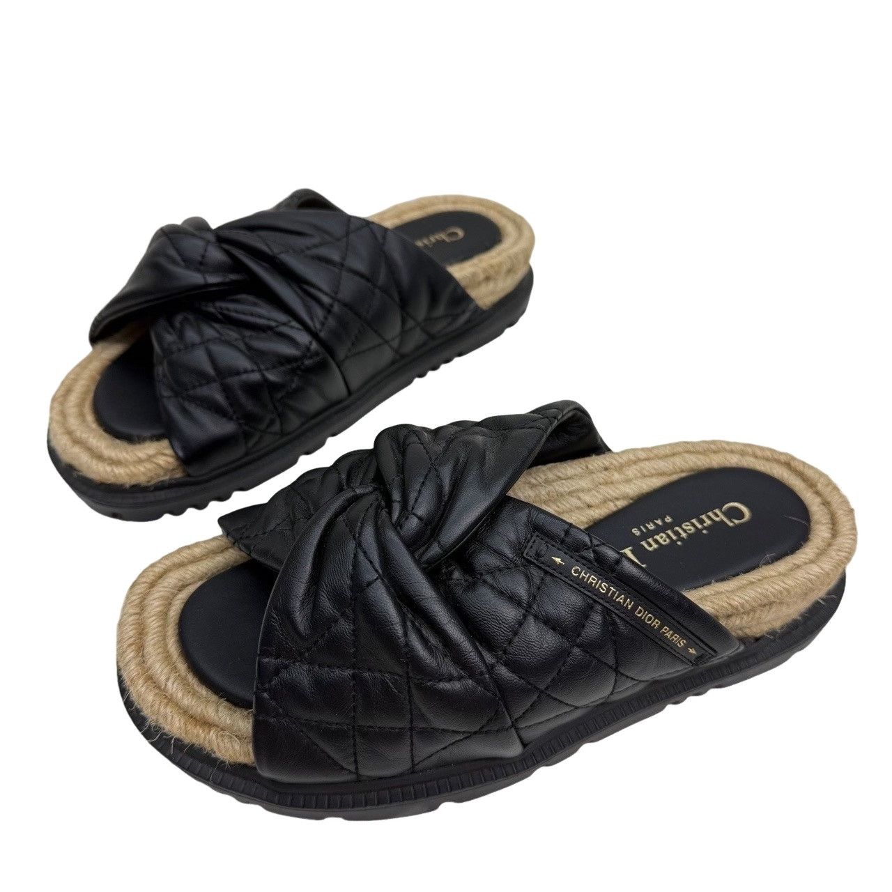 Dior Dior Dtwist Quilted Leather Sandals Size 35.5 Size US 5.5 / IT 35.5 - 1 Thumbnail