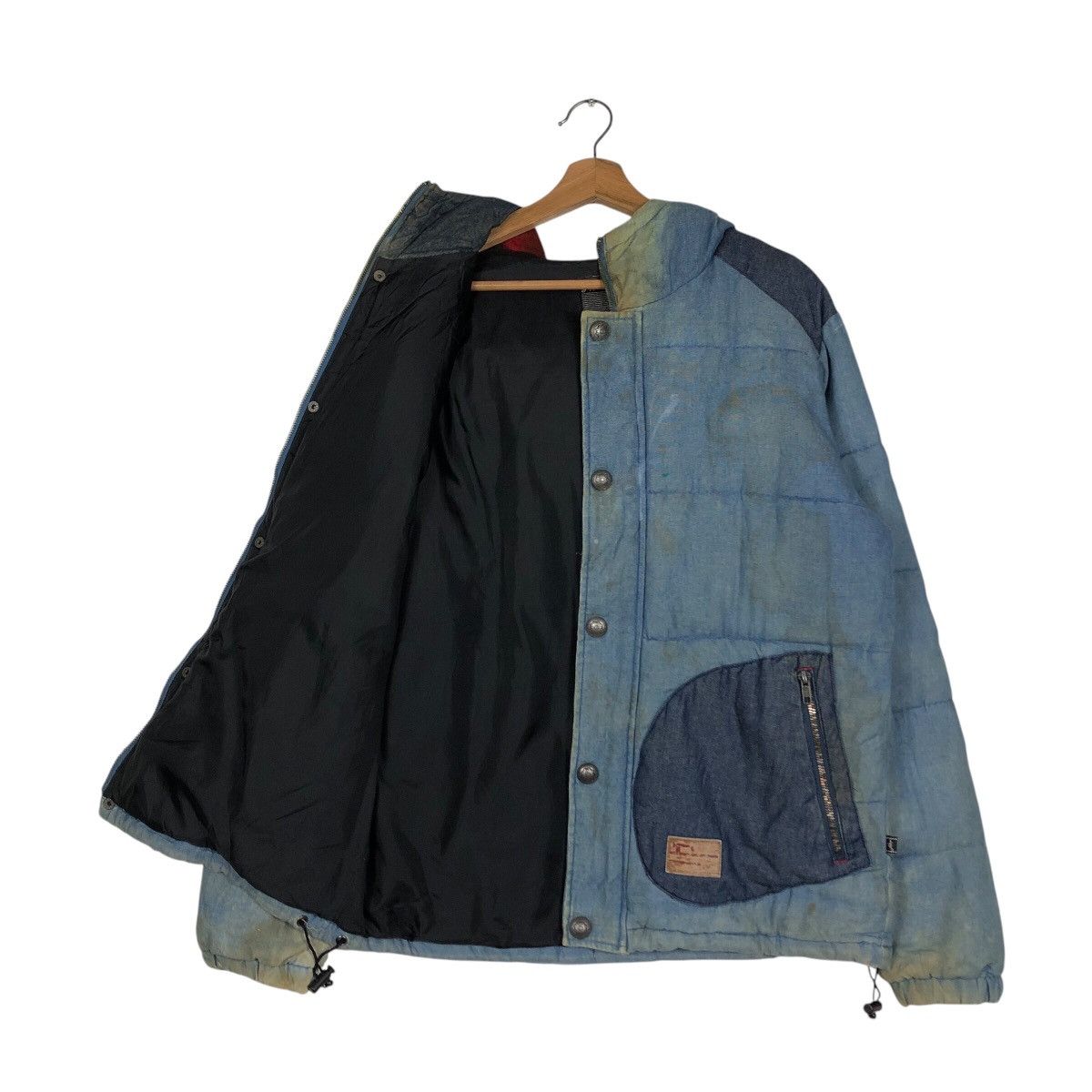 Blue Blue Japan 📌Vintage Denim Chore Biker Jacket Roky Indigo Zipper Size US L / EU 52-54 / 3 - 14 Thumbnail