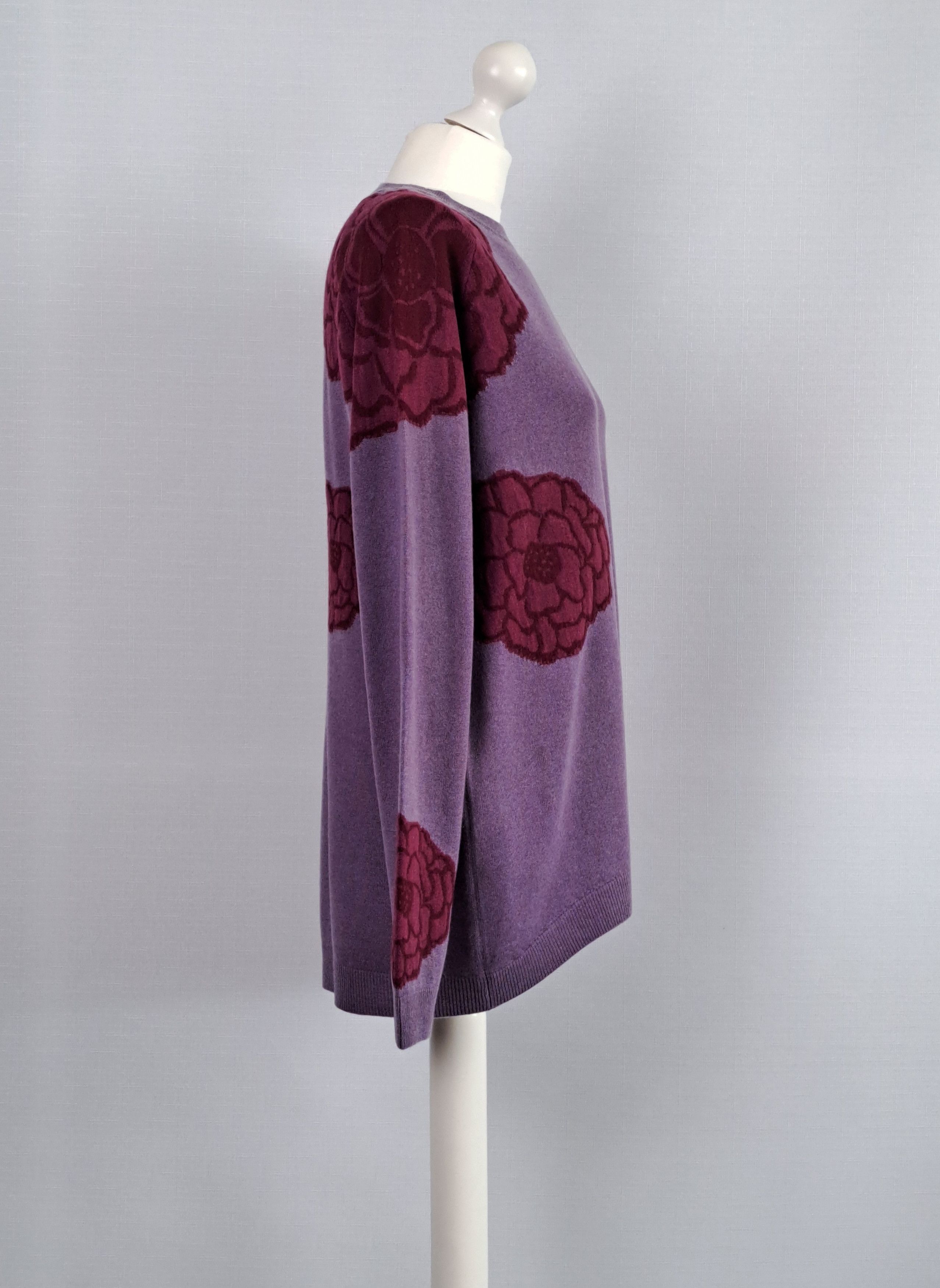 Etro ETRO long wool sweater with flowers. Size 42 Size XL / US 12-14 / IT 48-50 - 2 Thumbnail