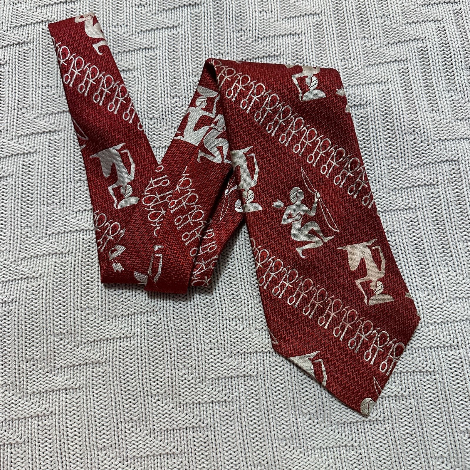 Oleg Cassini Vintage Oleg Cassini red hunter pattern men's tie Size ONE SIZE - 1 Thumbnail