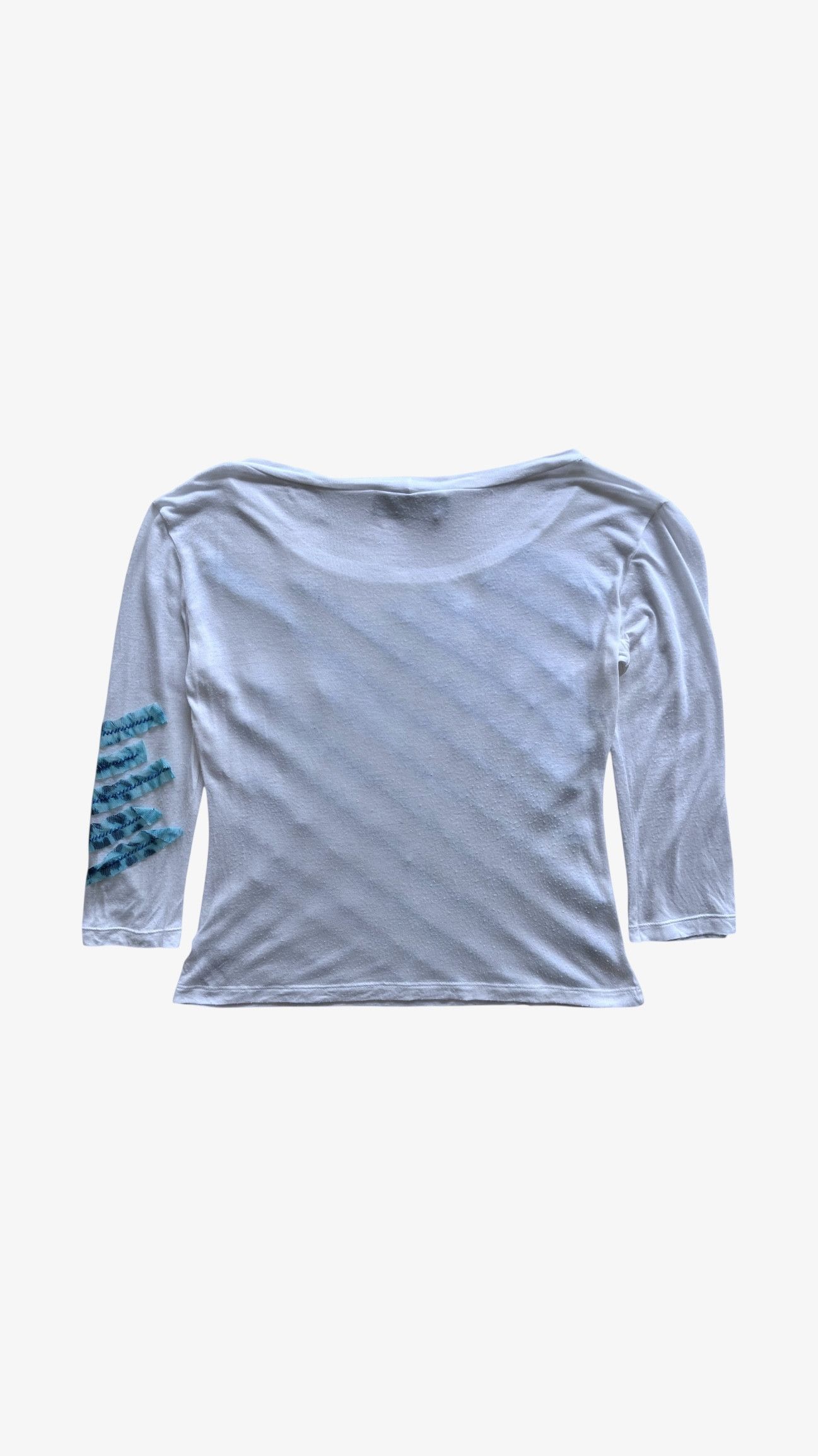 Roberto Cavalli Vintage Y2K Women's Robert Cavalli Striped Long Sleeve Top Size XS / US 0-2 / IT 36-38 - 5 Thumbnail