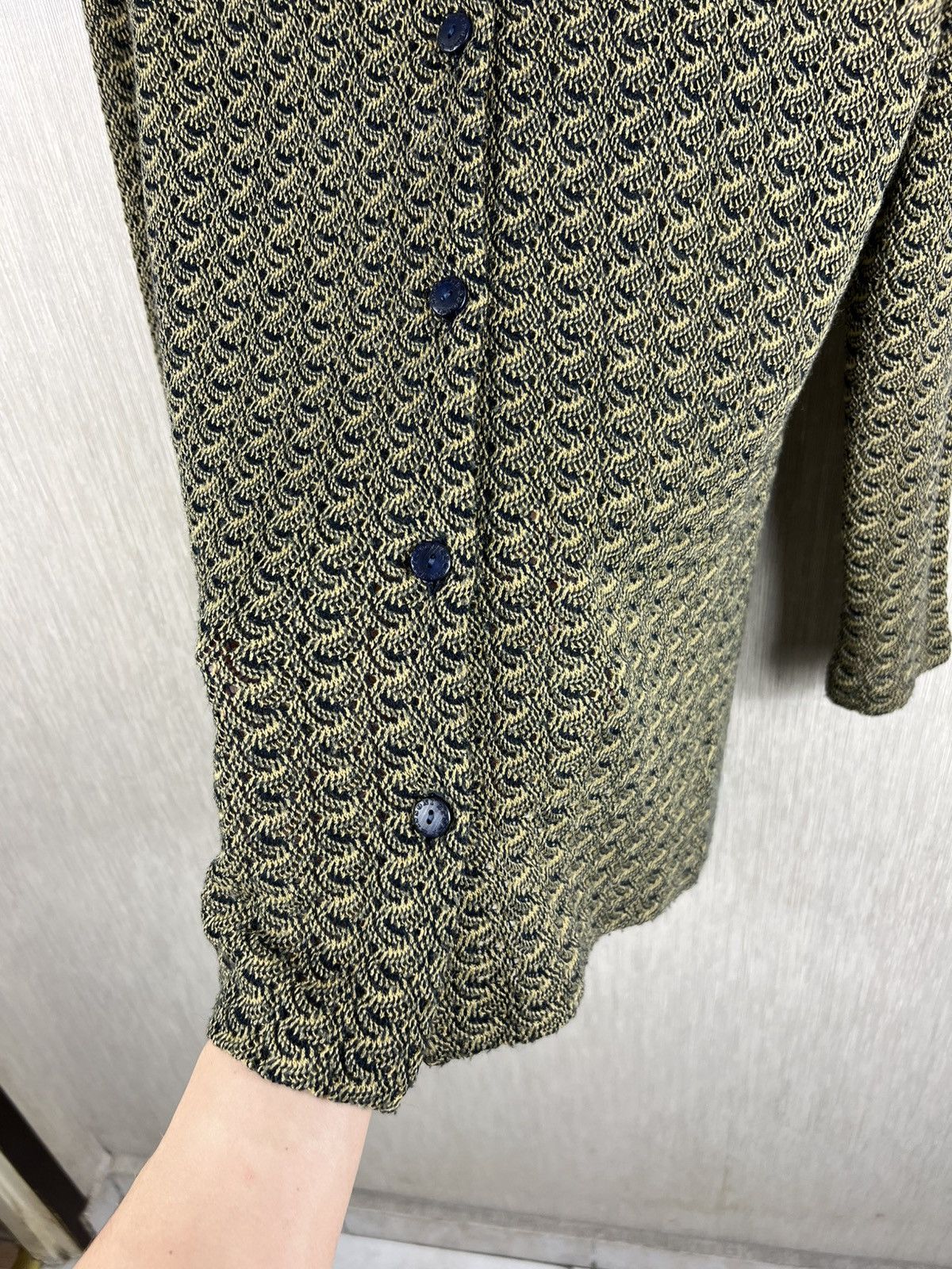 Missoni Vintage 90s Missoni Sport wool knit button up shirt pattern Size M / US 6-8 / IT 42-44 - 12 Thumbnail