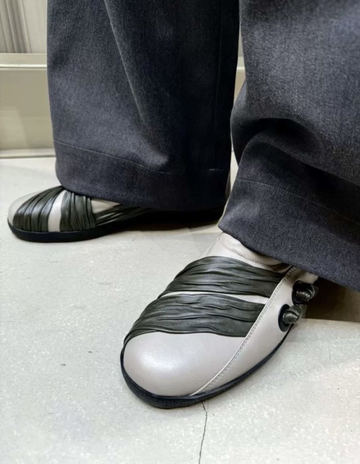 Kiko Kostadinov kiko kostadinov rino wrinkled slip on | Grailed