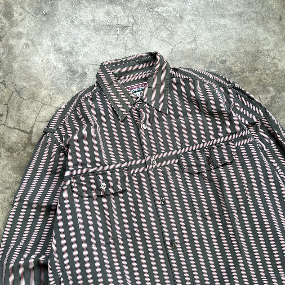 Nigel Cabourn Nigel Carboun Vertical Stripe Longsleeve Button up Shirt Size US XL / EU 56 / 4 - 2 Thumbnail