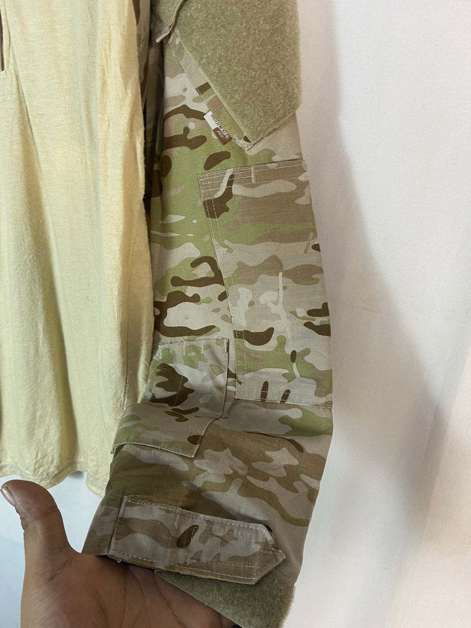 Other Vintage camo sleeve half zipper shirt Size US L / EU 52-54 / 3 - 4 Thumbnail