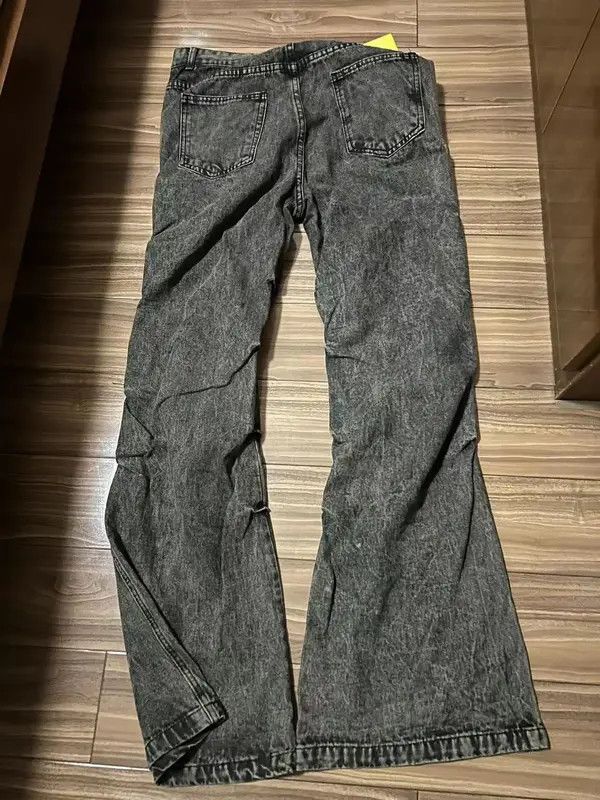 Designer Black washed Distressed jeans Opium style Size US 32 / EU 48 - 5 Thumbnail