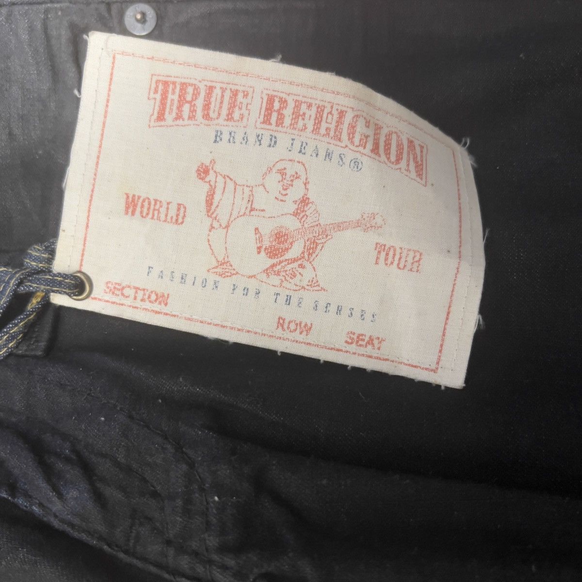 Japanese Brand × True Religion True Religion Flared Paint Coated Black Pants Size 23" - 4 Thumbnail