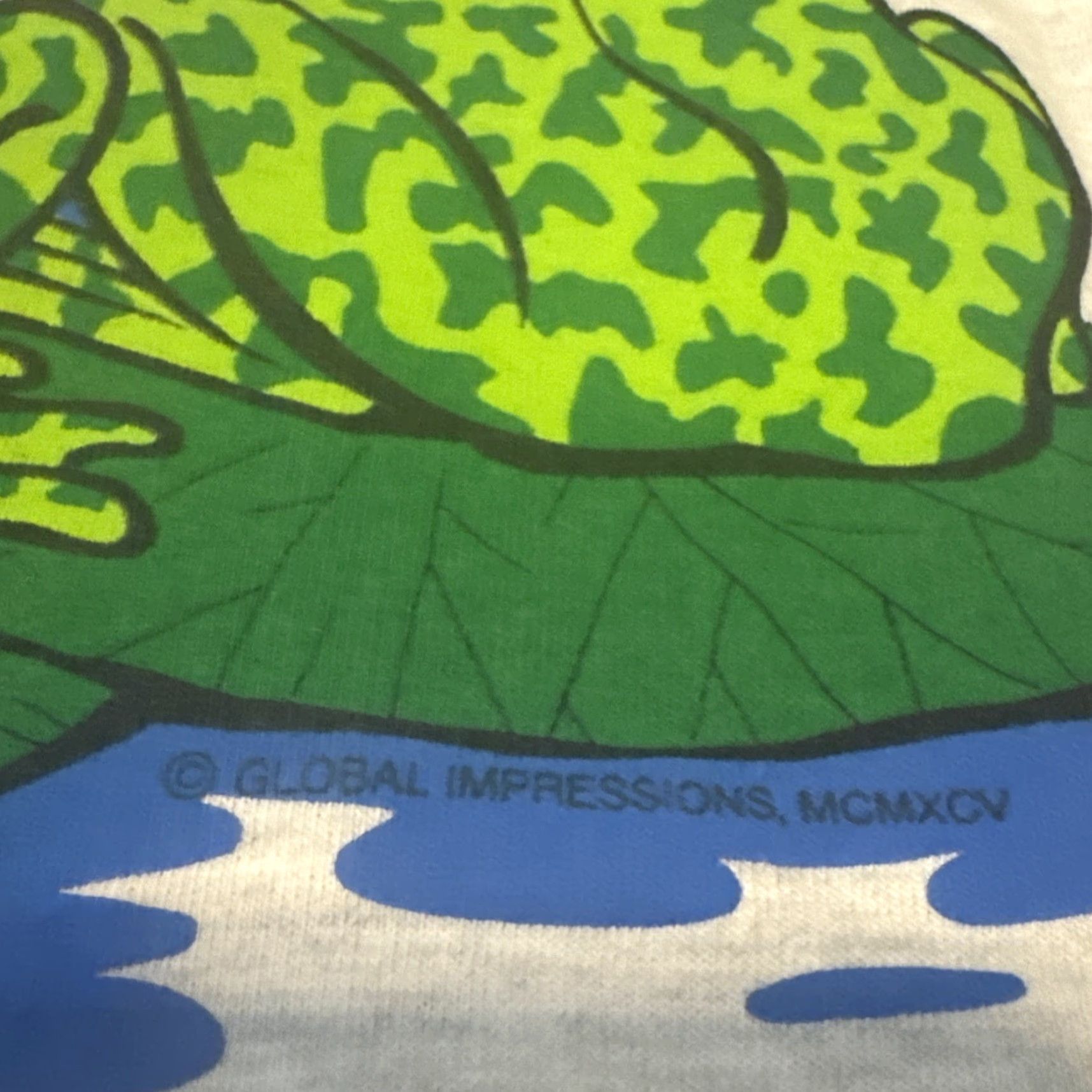 Vintage VTG 1995 Cartoon Frogs Double Sided Cute Art Large T-Shirt Animal Nature Earth Shirt Mens Large Gray Tour Champ Size US L / EU 52-54 / 3 - 5 Thumbnail