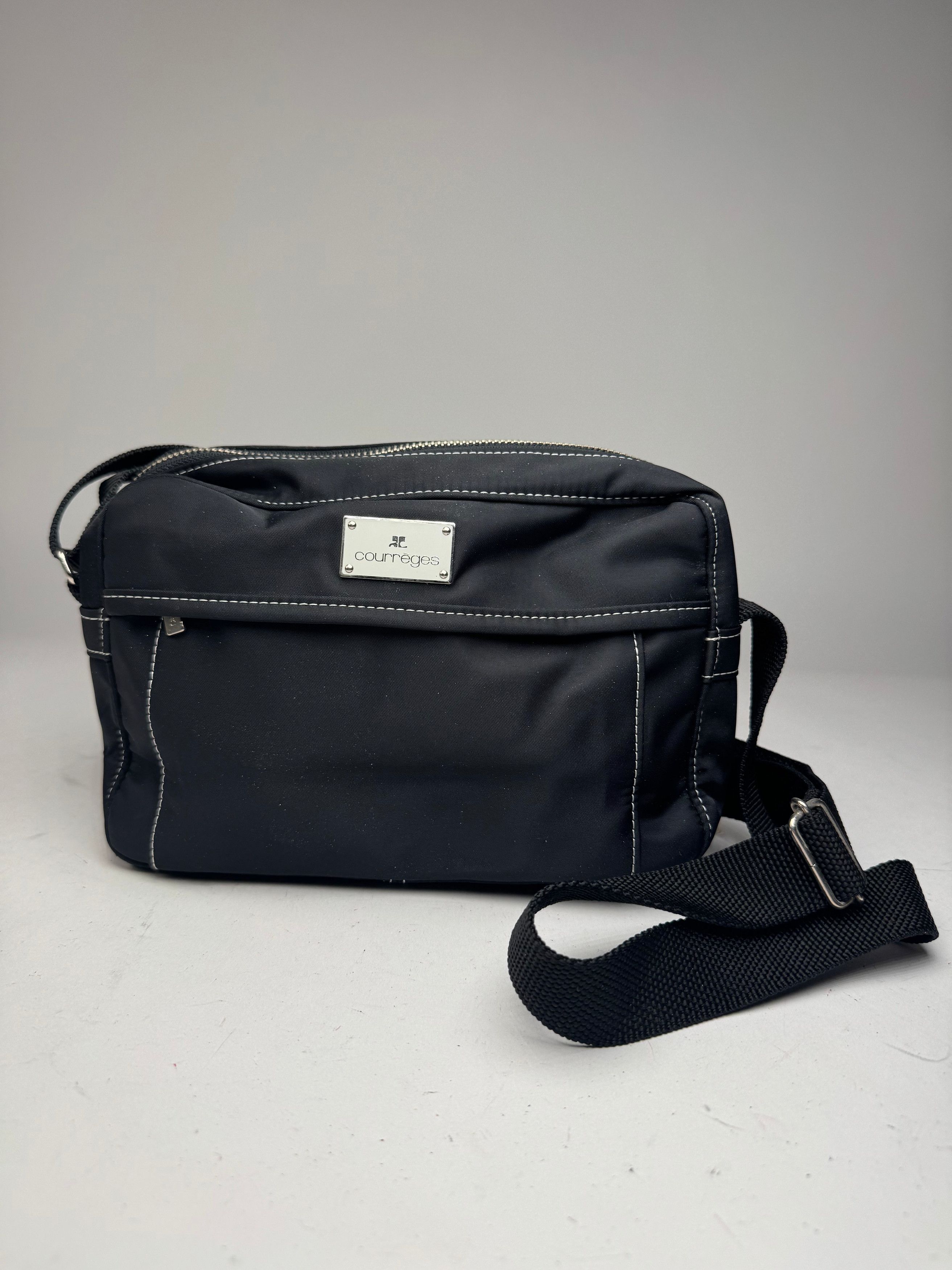 Courreges Vintage Polyester crossbody Bag black Size ONE SIZE - 1 Thumbnail
