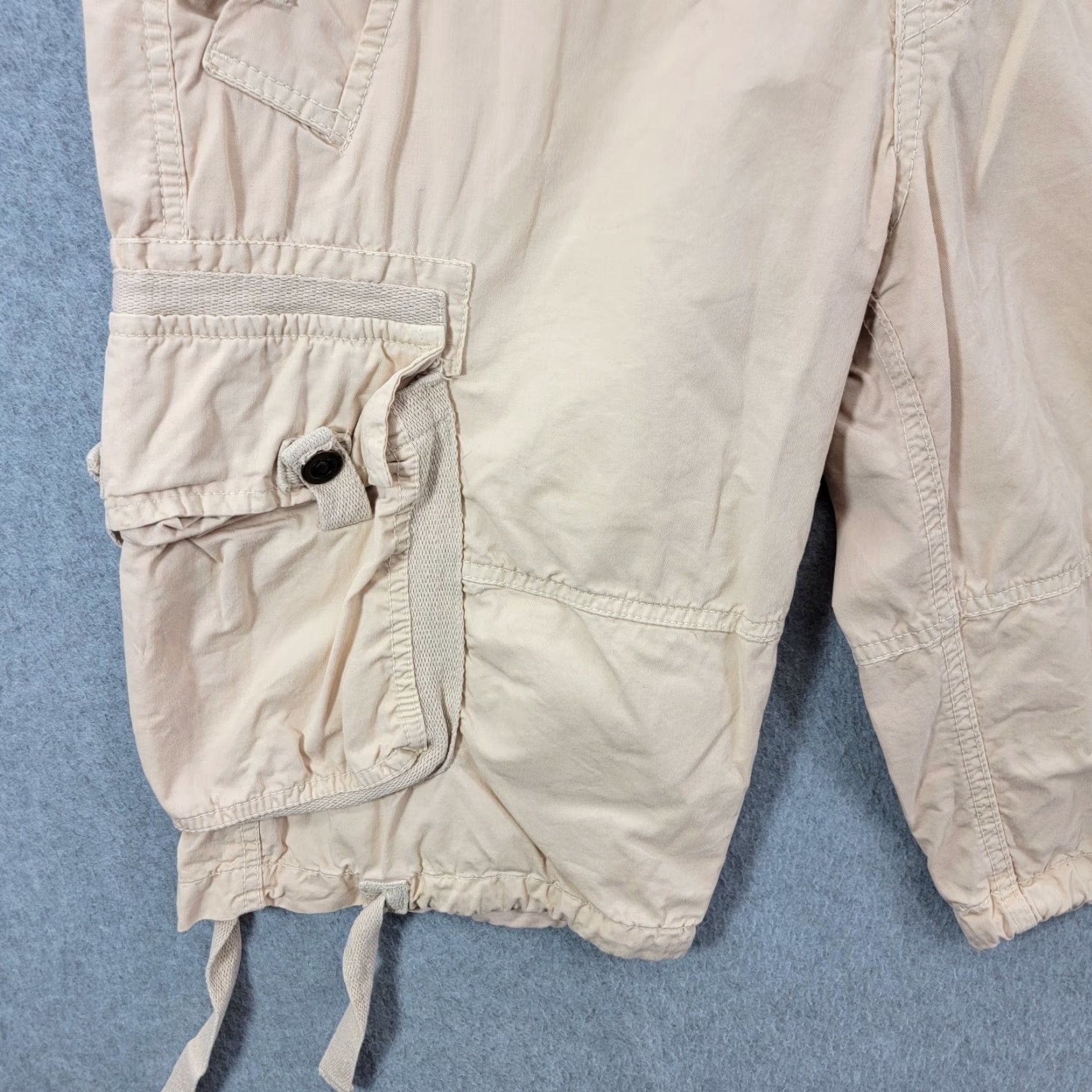 Ring Of Fire Ring Of Fire Khaki Cargo Shorts 32 Beige Mens Baggy Y2K Vintage Style Casual Shorts Size US 32 / EU 48 - 4 Thumbnail