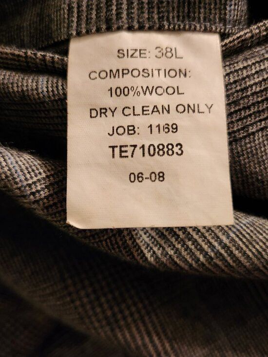 Jos. A. Bank jos.a.bank men's gray 100%wool dress pants size: 38/32 Size 38R - 5 Thumbnail