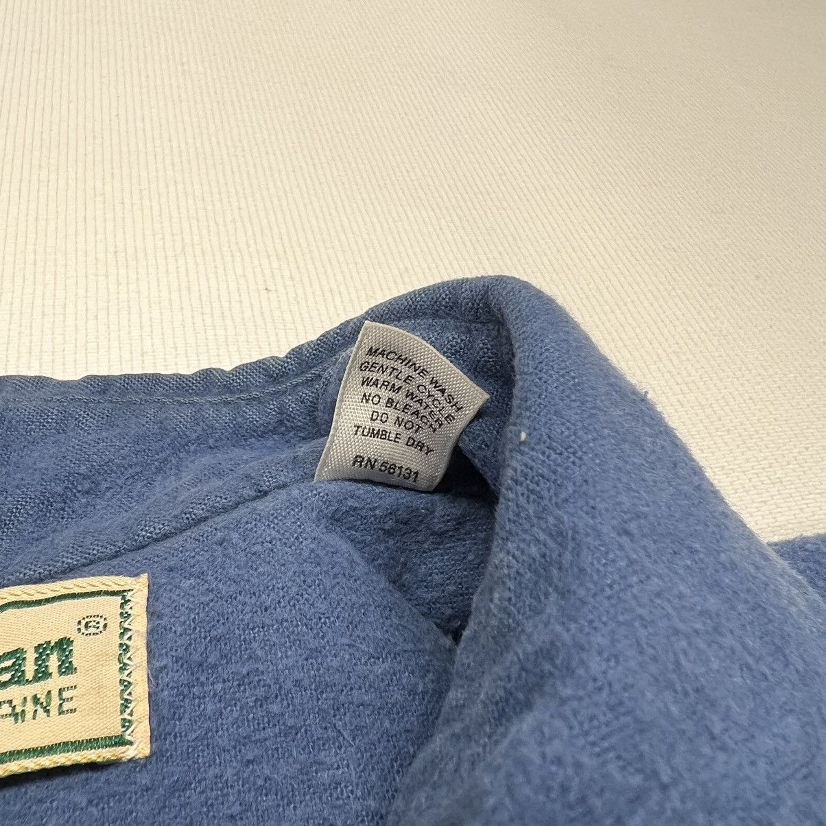 L.L. Bean × Vintage VTG LL Bean Flannel Shirt Blue Chamois Cloth Button Up Retro Size US M / EU 48-50 / 2 - 7 Thumbnail