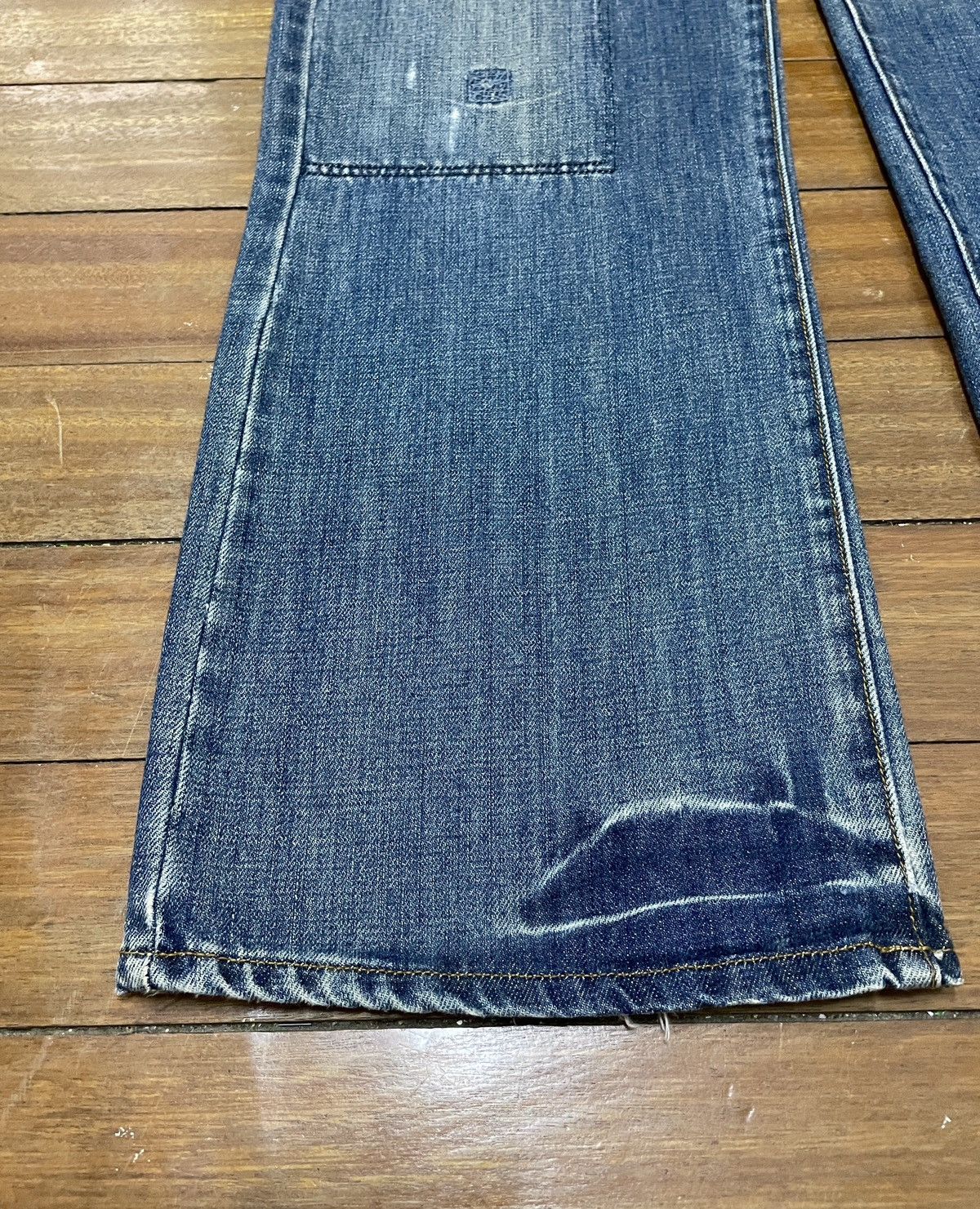 Le Grande Bleu (L.G.B.) Vintage Japanese Brand Semantic Design Patchwork Jeans 1990s Size US 30 / EU 46 - 5 Thumbnail