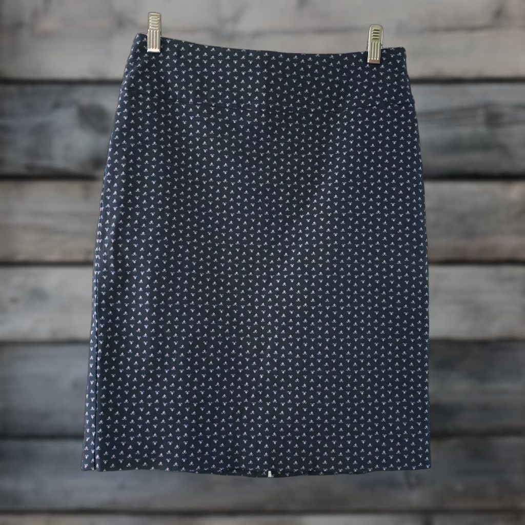 Vintage Margaret M Pencil Skirt Sz Medium Blue Pink Floral Rayon Blend Pull On Womens Size 32" / US 10 / IT 46 - 1 Thumbnail