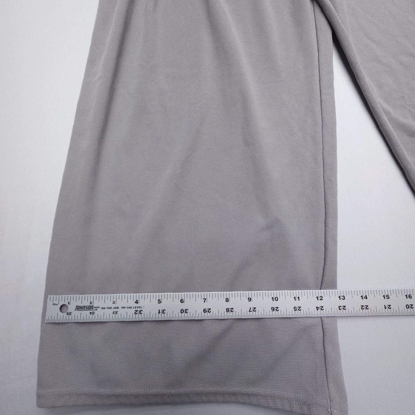 Vintage Halara Wide-Leg Waffle Bib Overalls Womens Large Gray Adjustable Straps Stretch Size 36" / US 14 / IT 50 - 5 Thumbnail