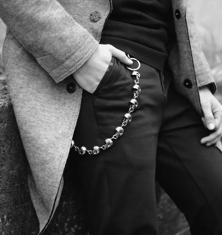Jewelry Skull Head Men's Waist Key Chain Size ONE SIZE - 1 Thumbnail