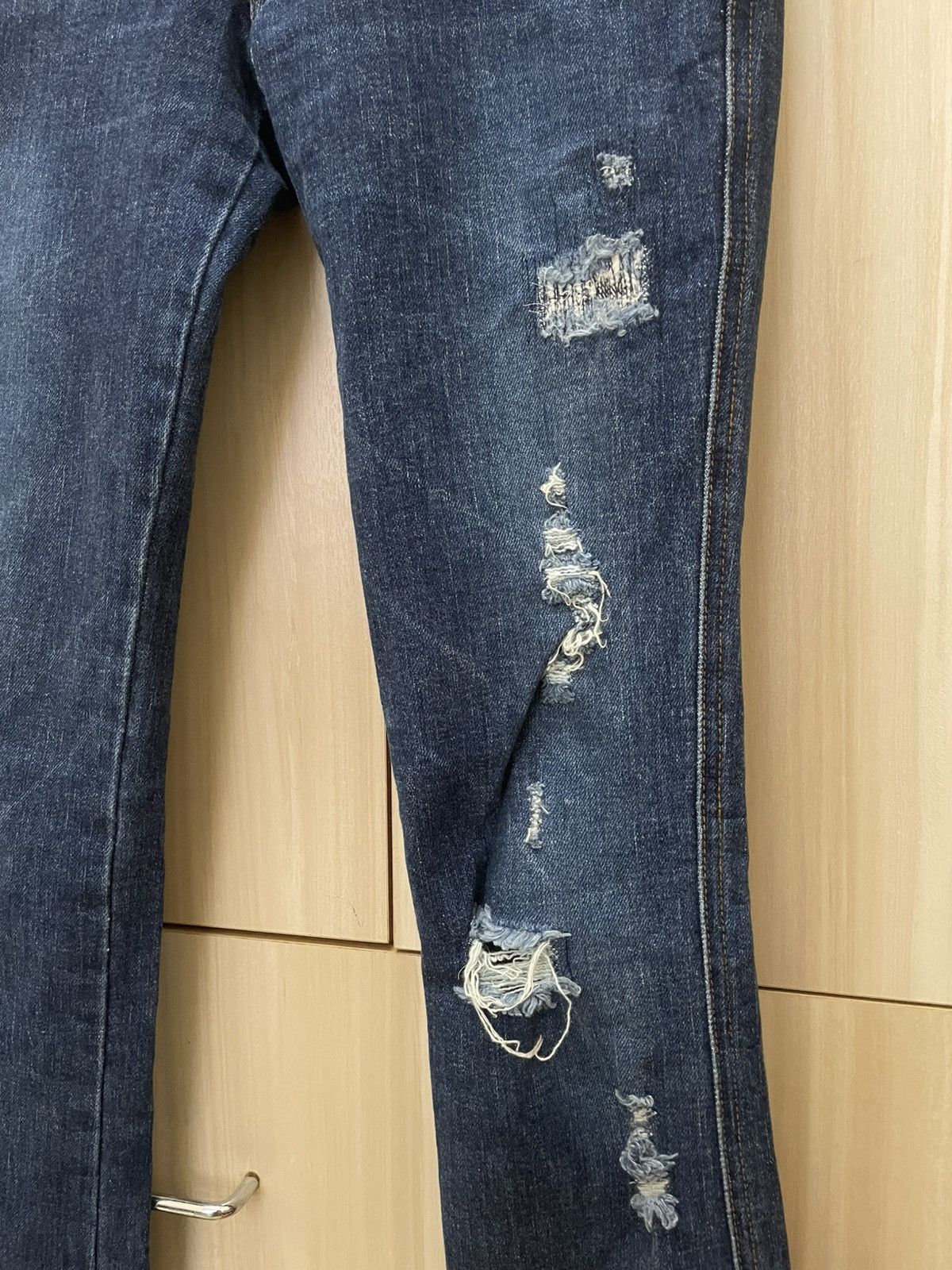 Le Grande Bleu (L.G.B.) LGB Strecthable Bootcut Distressed Jeans Size 30" / US 8 / IT 44 - 3 Thumbnail