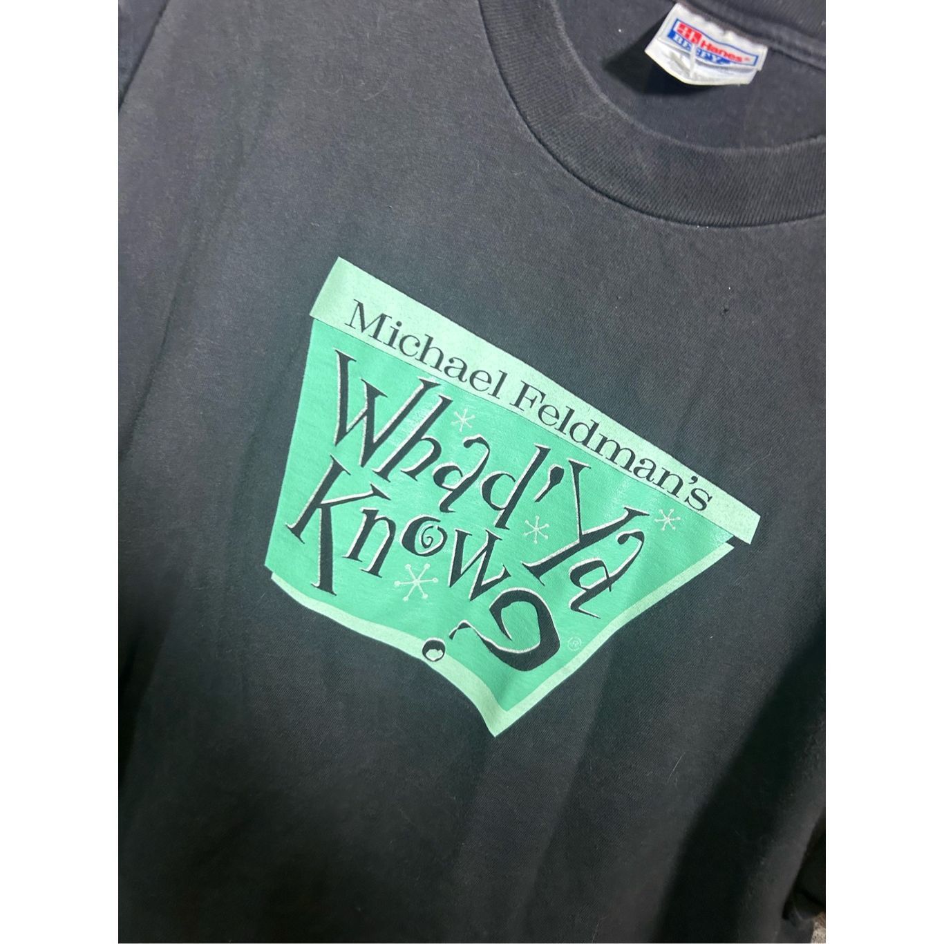 Vintage Size L - Vintage 1990s Whad’ ya know Tshirt promo Micheal F Size US L / EU 52-54 / 3 - 2 Thumbnail