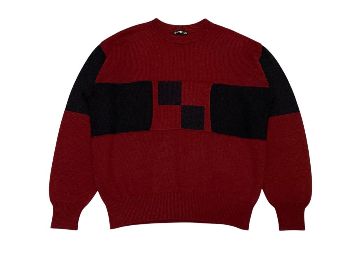 Issey Miyake Issey Miyake AW01 Checkered Turtleneck Knitted Sweater Size US M / EU 48-50 / 2 - 5 Thumbnail