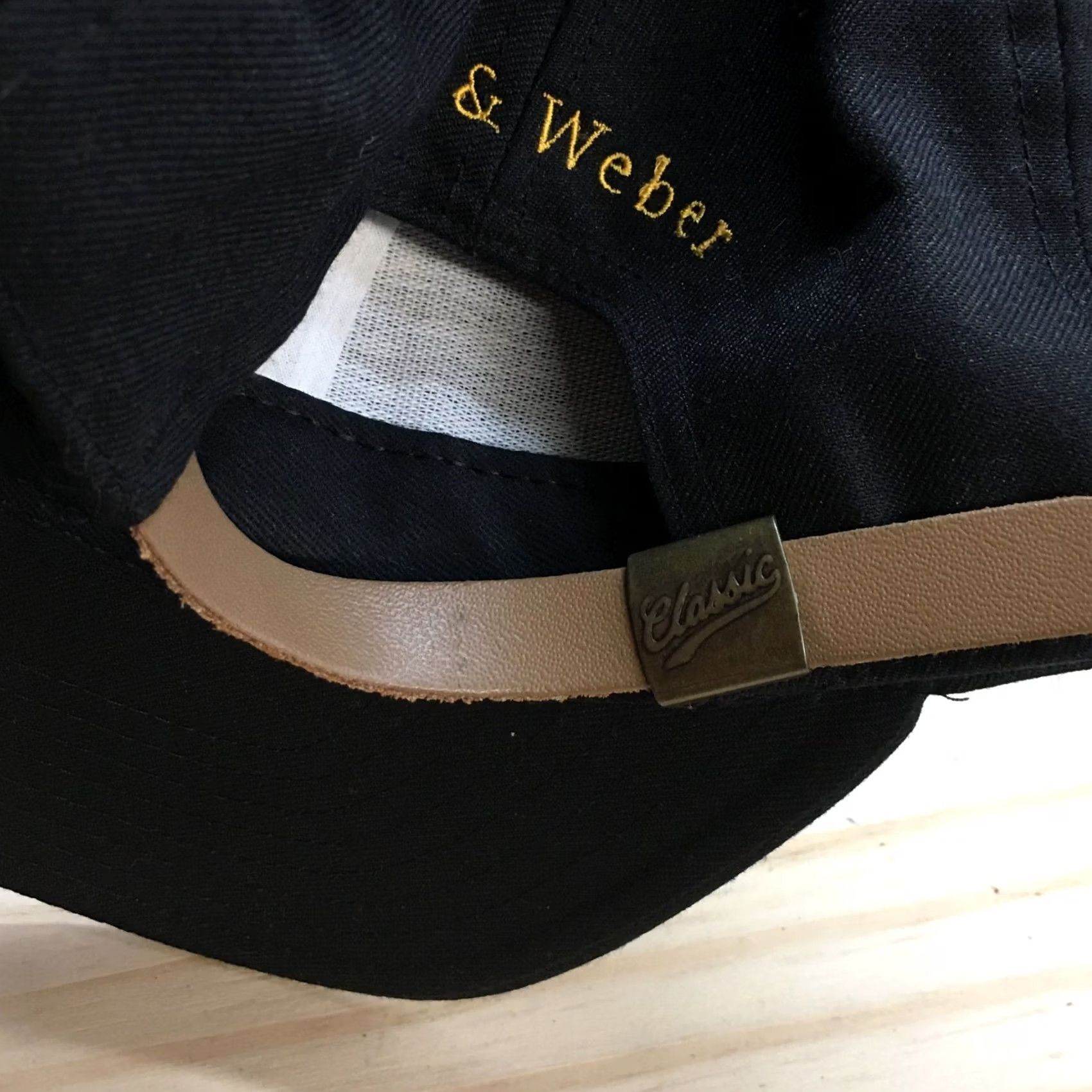Vintage Cole & Weber Classic Baseball Cap Hat Mens One Size Fits All Black Flat Bill Size ONE SIZE - 7 Thumbnail