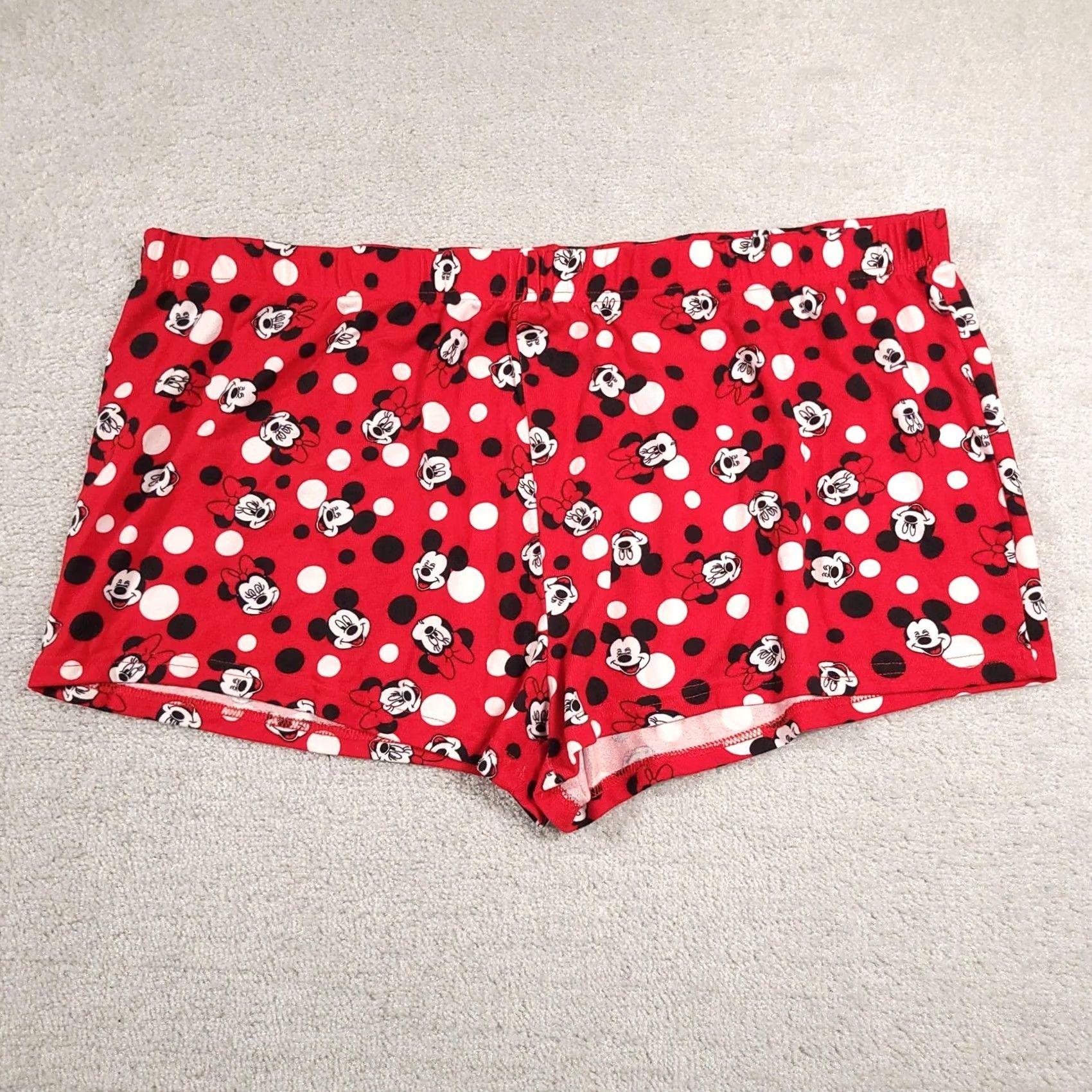 Disney Disney Shorts Womens 2XL Red Minnie Mouse Polka Dot Sleep Lounge Pajama Size 40" / US 18 - 2 Thumbnail