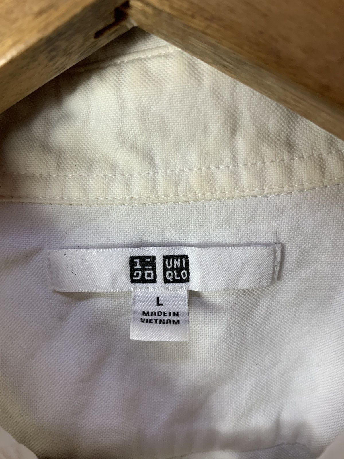Japanese Brand × Uniqlo 🔥Uniqlo Plain White Casual Shirt Button Ups Size US L / EU 52-54 / 3 - 5 Thumbnail