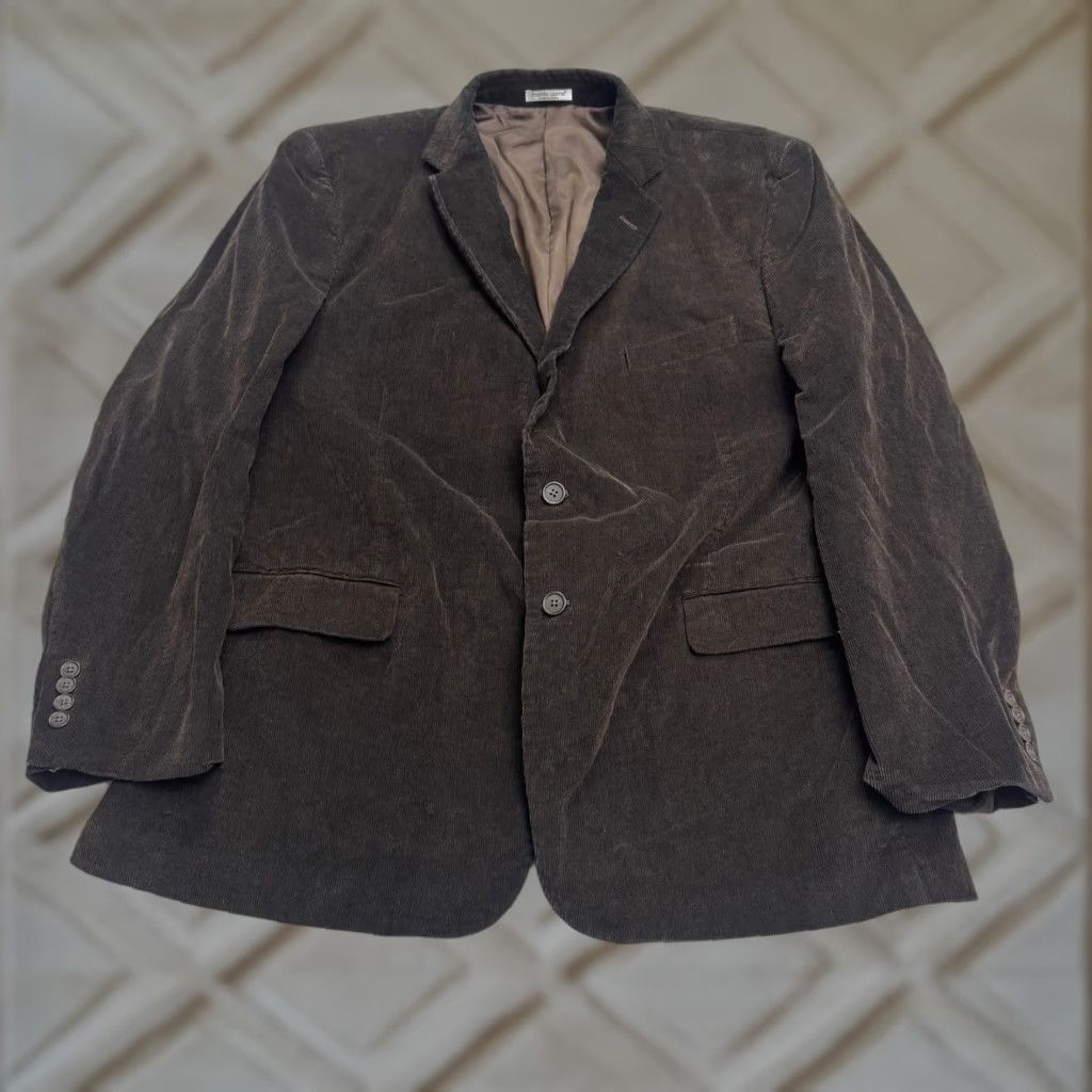 Pronto Uomo Pronto Uomo Corduroy Sport Coat Blazer Jacket Mens 46R Brown Double-Vented Work Size 46R - 1 Thumbnail