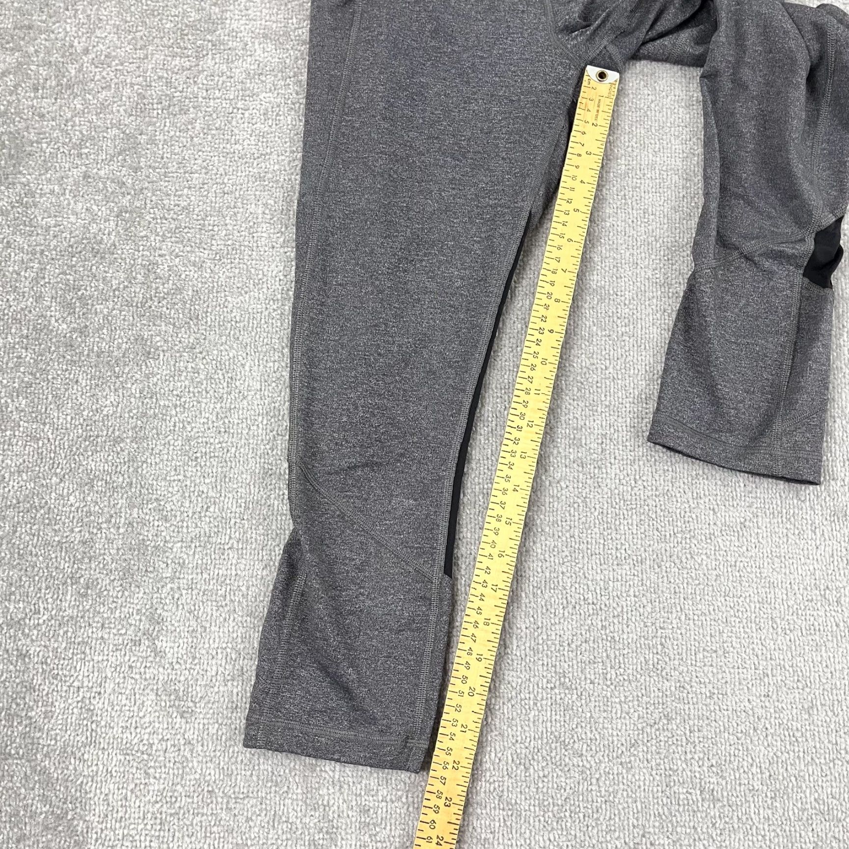 Lululemon Lululemon Pace Rival Crop Leggings Women Size 8 / 22" Heather Gray Black Running Size 30" / US 8 / IT 44 - 7 Thumbnail