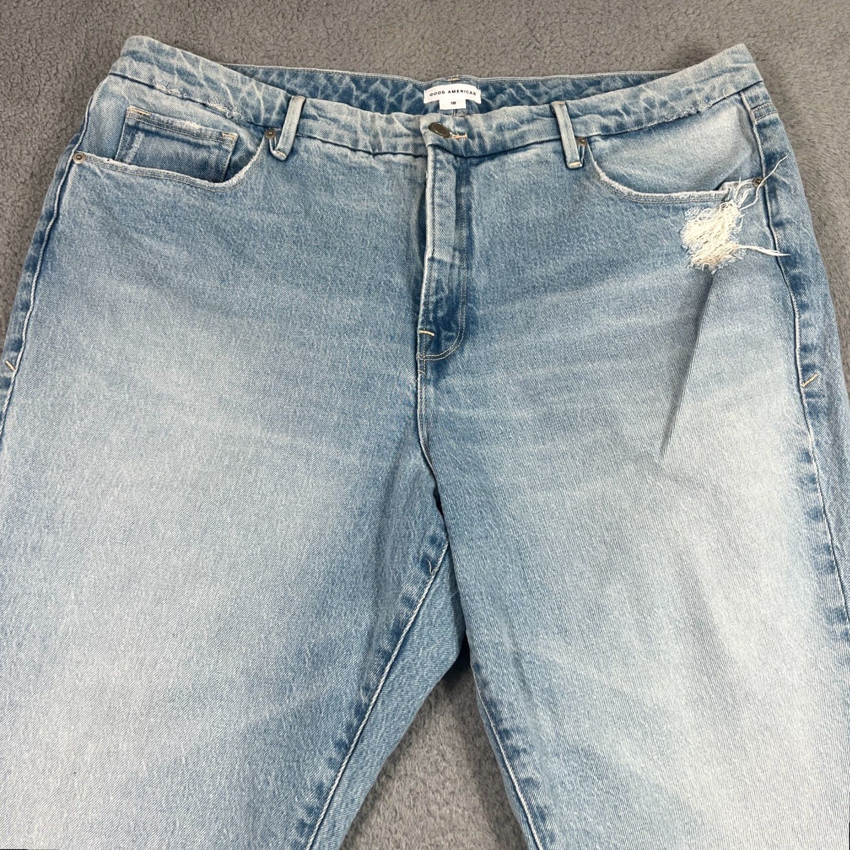 Good American Good American Women's Skinny Jeans 18 Light Wash Denim Plus Size Cotton Spandex NWT Size 25" / US 0 / IT 36 - 2 Thumbnail