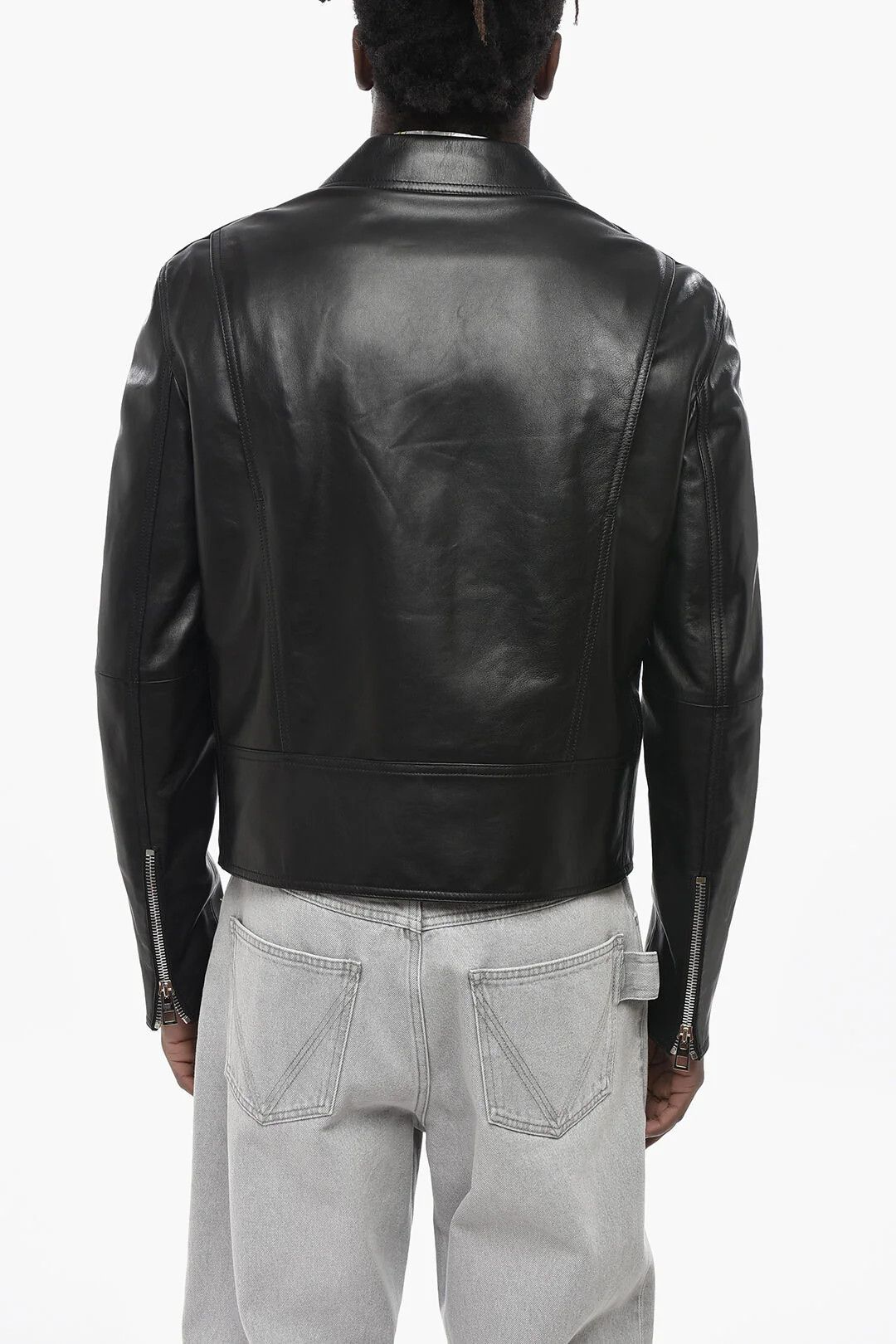 Loewe og1mm0426 Leather Biker Jacket in Black Size US M / EU 48-50 / 2 - 2 Thumbnail