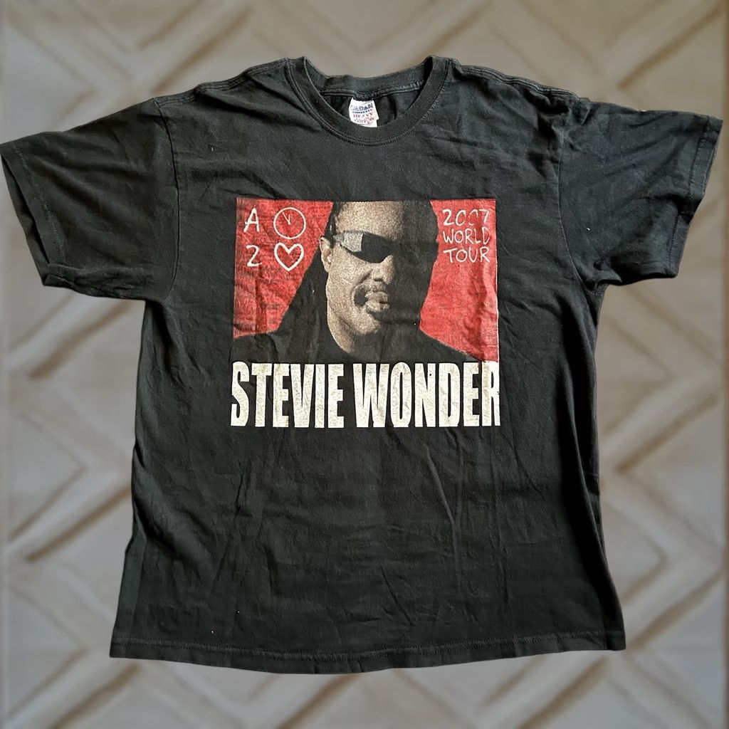 Vintage Stevie Wonder World Tour 2007 Concert T-Shirt Men’s Size L Black Two Sided Shirt Mens L Black Stevie Wonder World Tour 2007 Concert T-Shirt Two Sided Size US L / EU 52-54 / 3 - 1 Thumbnail