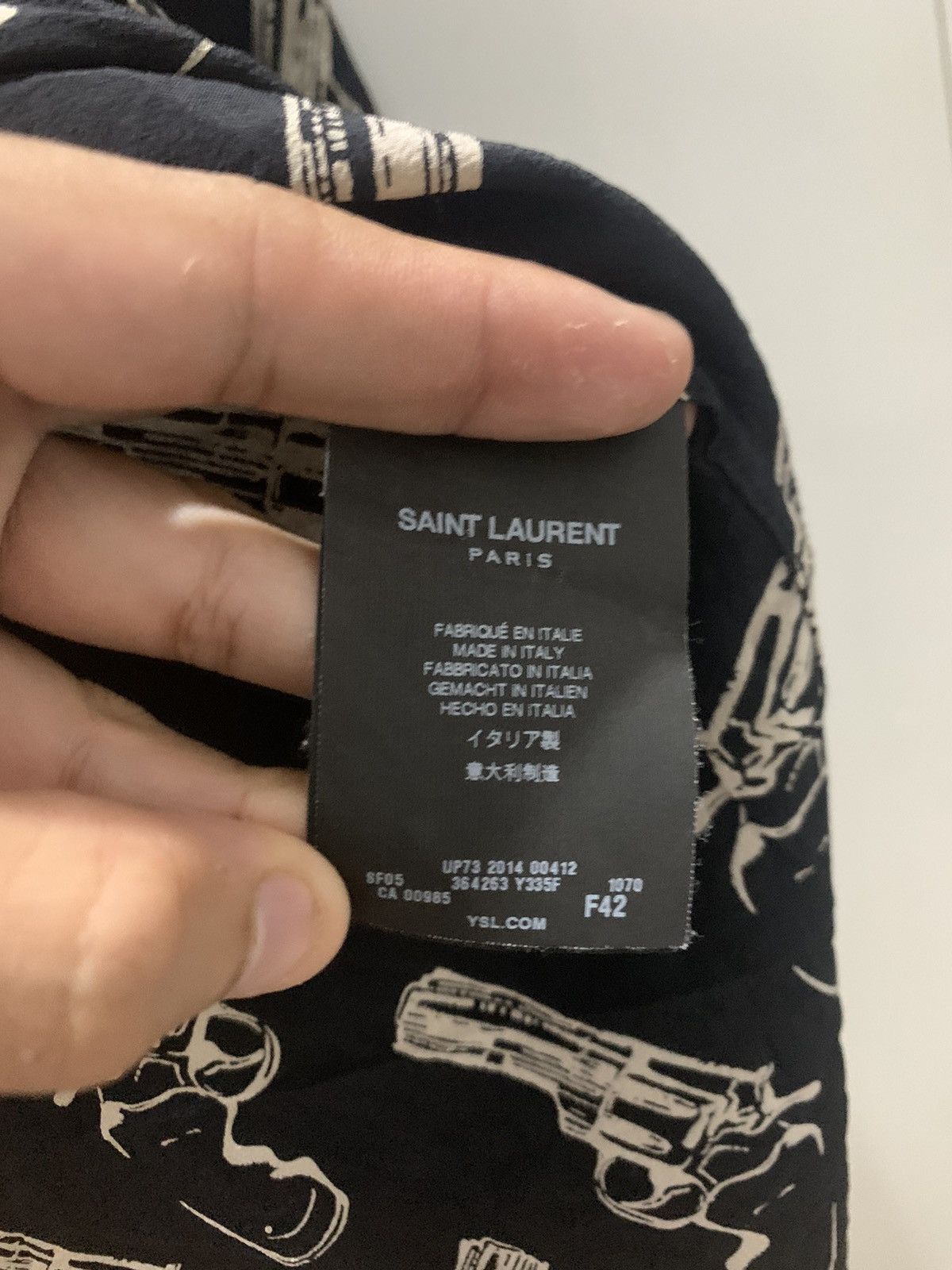 Saint Laurent Paris gun shirt Size US S / EU 44-46 / 1 - 4 Thumbnail