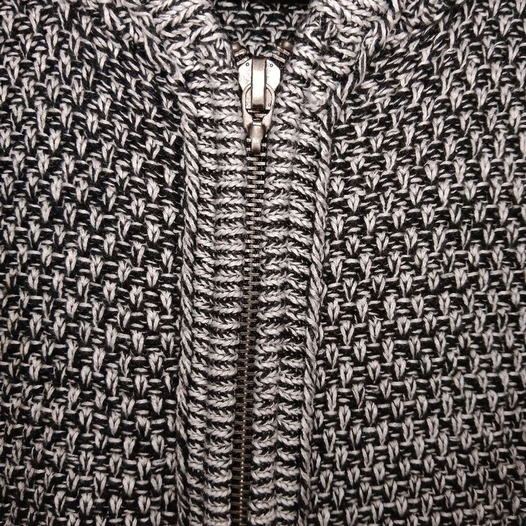 Sahara Club Sahalie, black/gray sweater jacket, womens Large, EUC Size L / US 10 / IT 46 - 8 Thumbnail